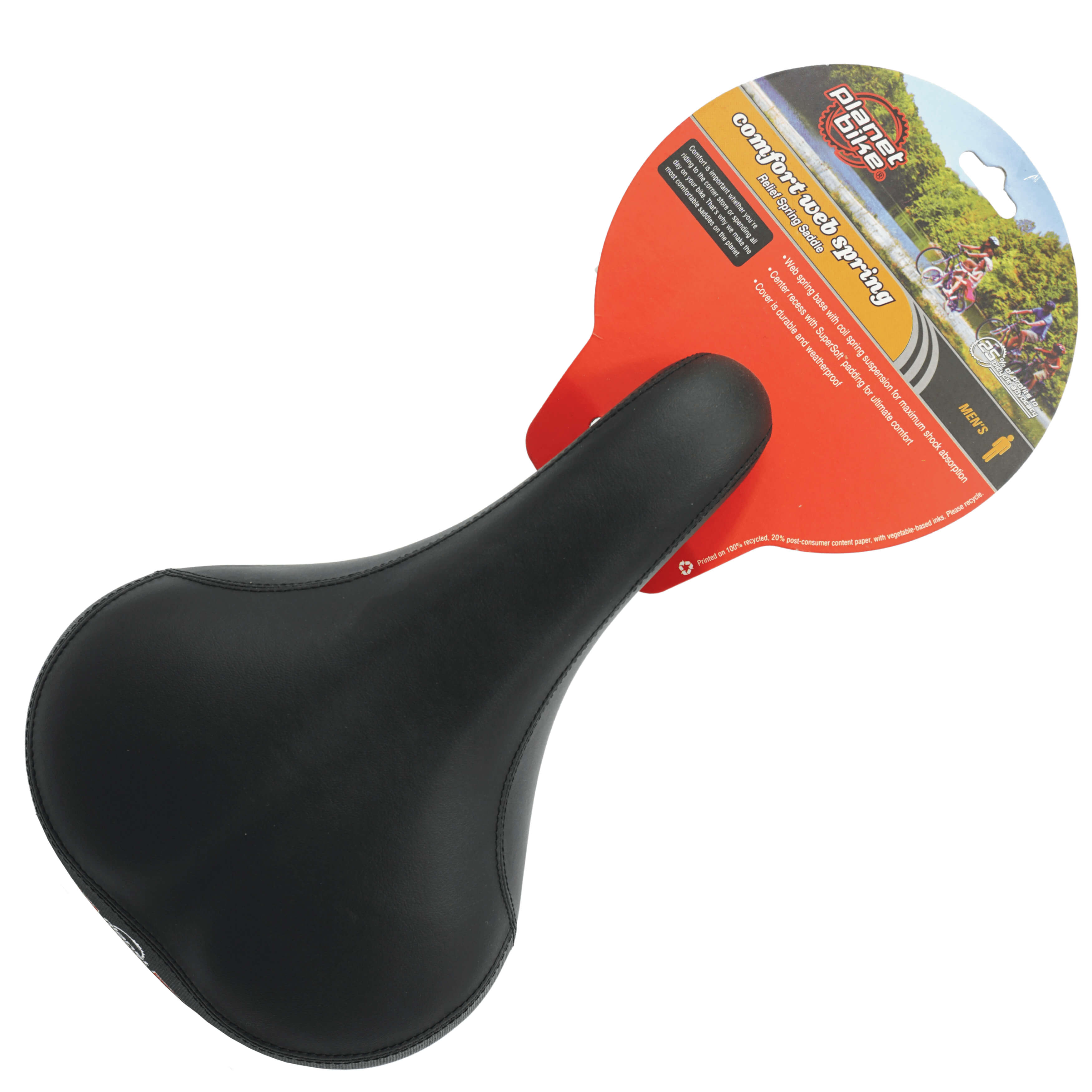 Planet Bike Mens Comfort Web Spring Saddle The Bikesmiths