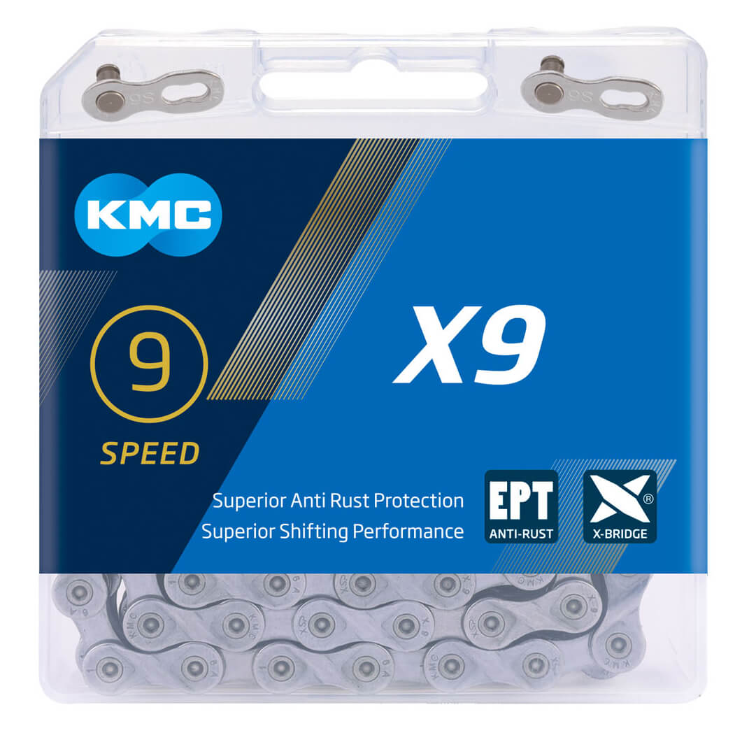 KMC X9 EPT Eco Proteq Anti Rust 9 Speed Chain The Bikesmiths