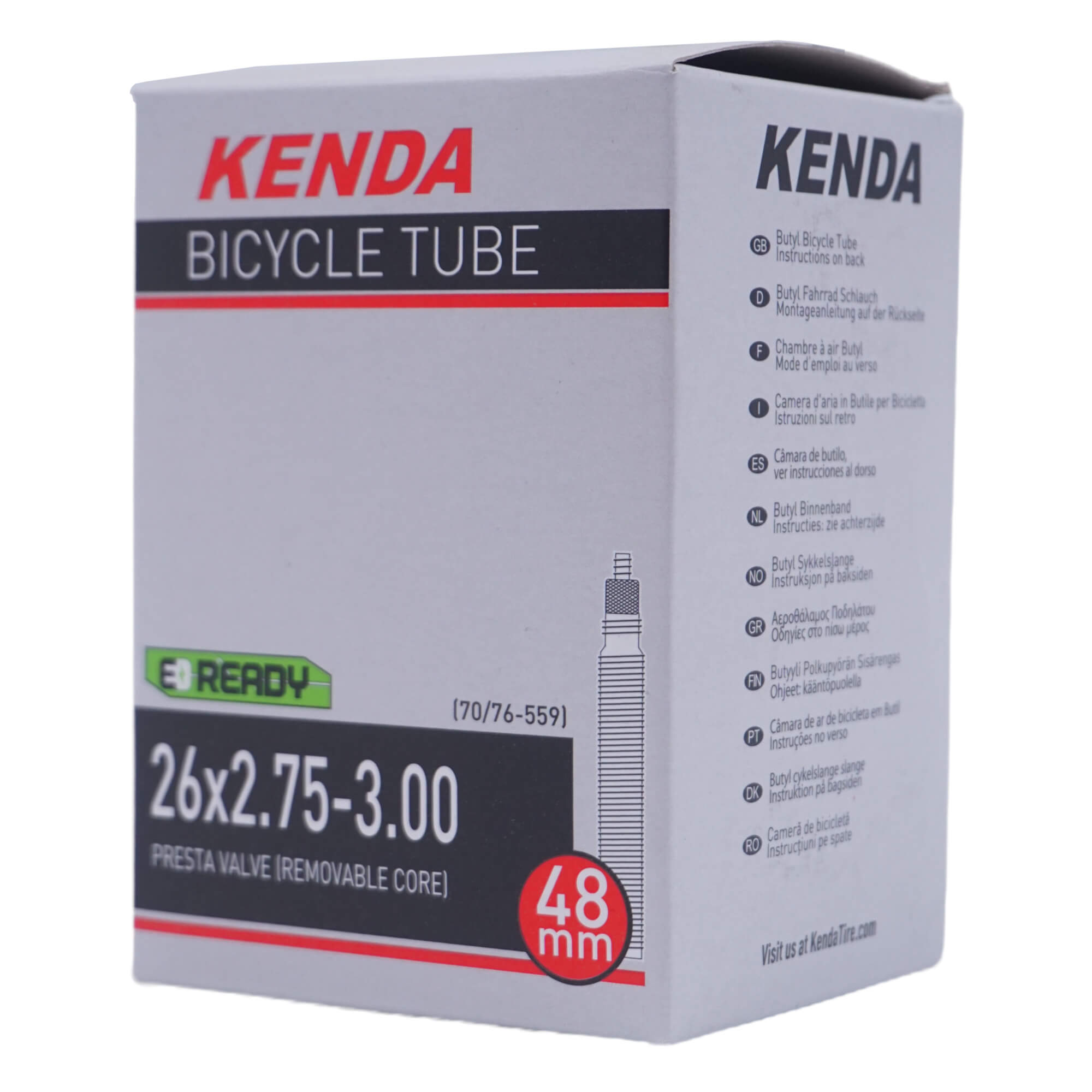 Kenda Presta Valve Tube 26x2.75 3.00