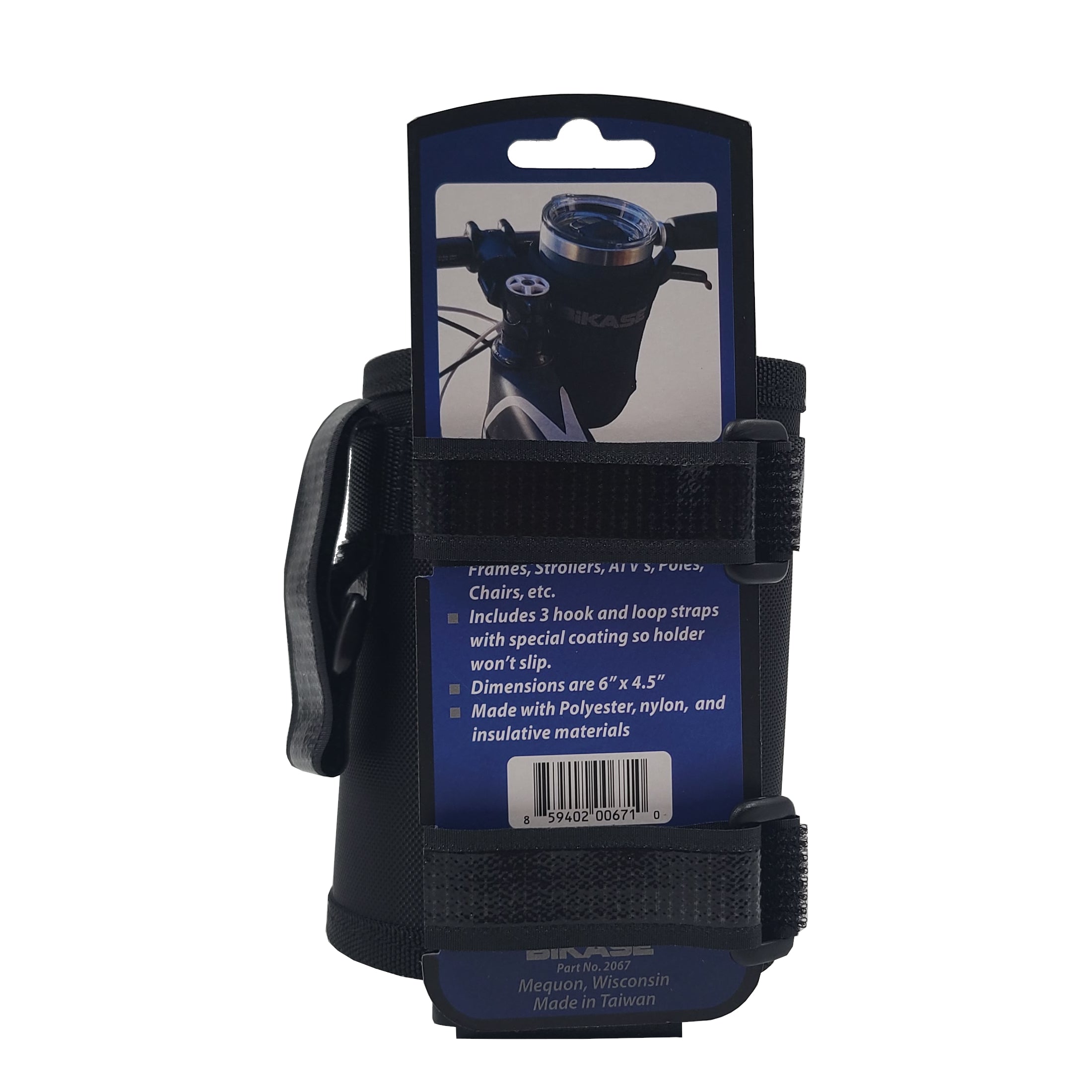 BiKase Beverage Wrap Insulated Black Clip-On Bottle Cage - The Bikesmiths