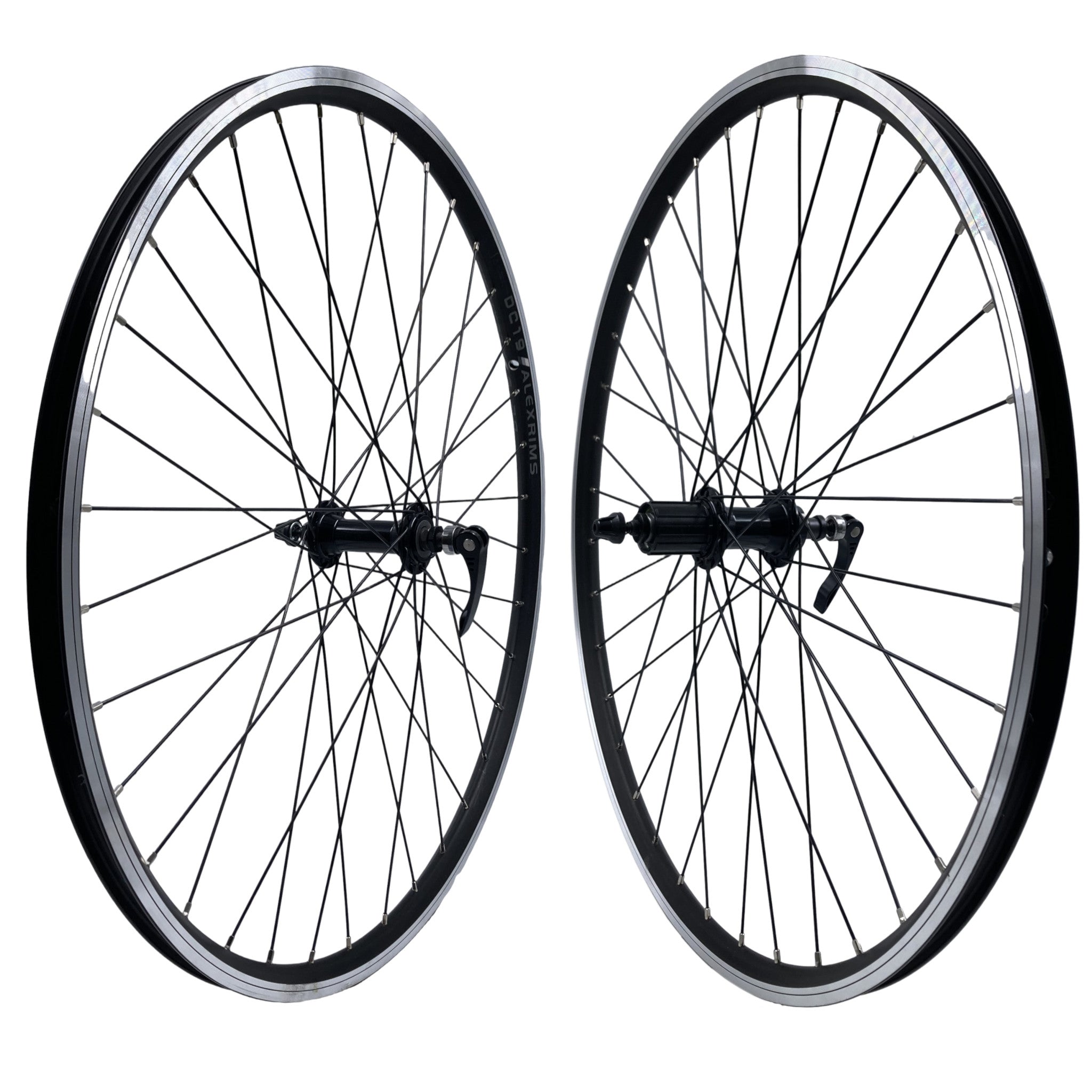 26-Inch Alex DC-19 Black MTB Doublewall Wheelset 8-11 speed HG QR