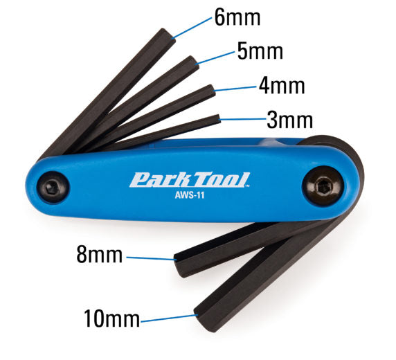 Park Tool AWS-11 Metric Folding Hex Wrench Set