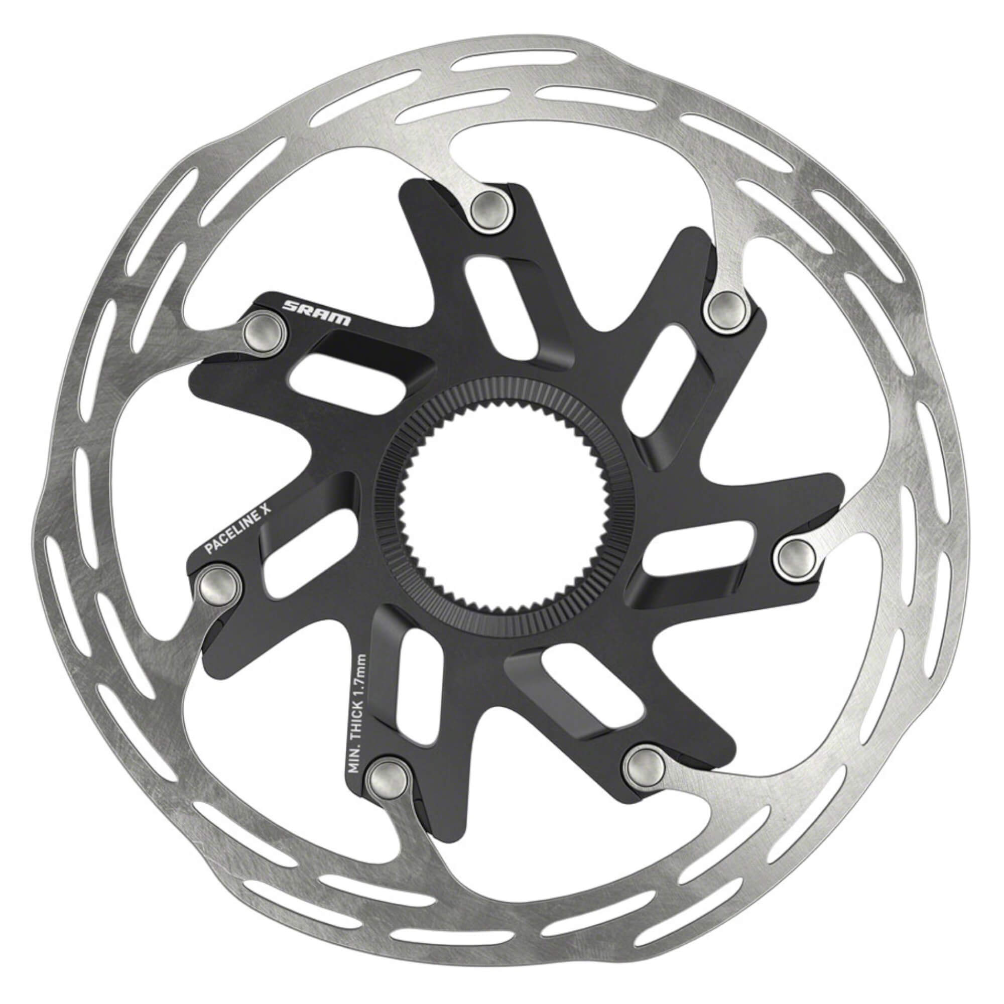 SRAM Paceline X Disc Brake Rotor - Center Lock, Silver/Black