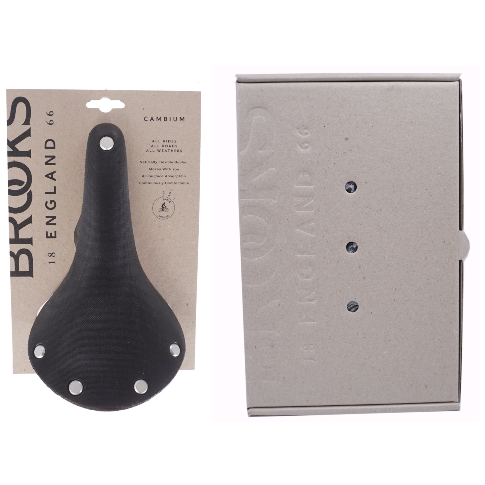 Brooks C17 Cambium Waterproof Rubber Saddle - Black, Mud Green, Black Copper