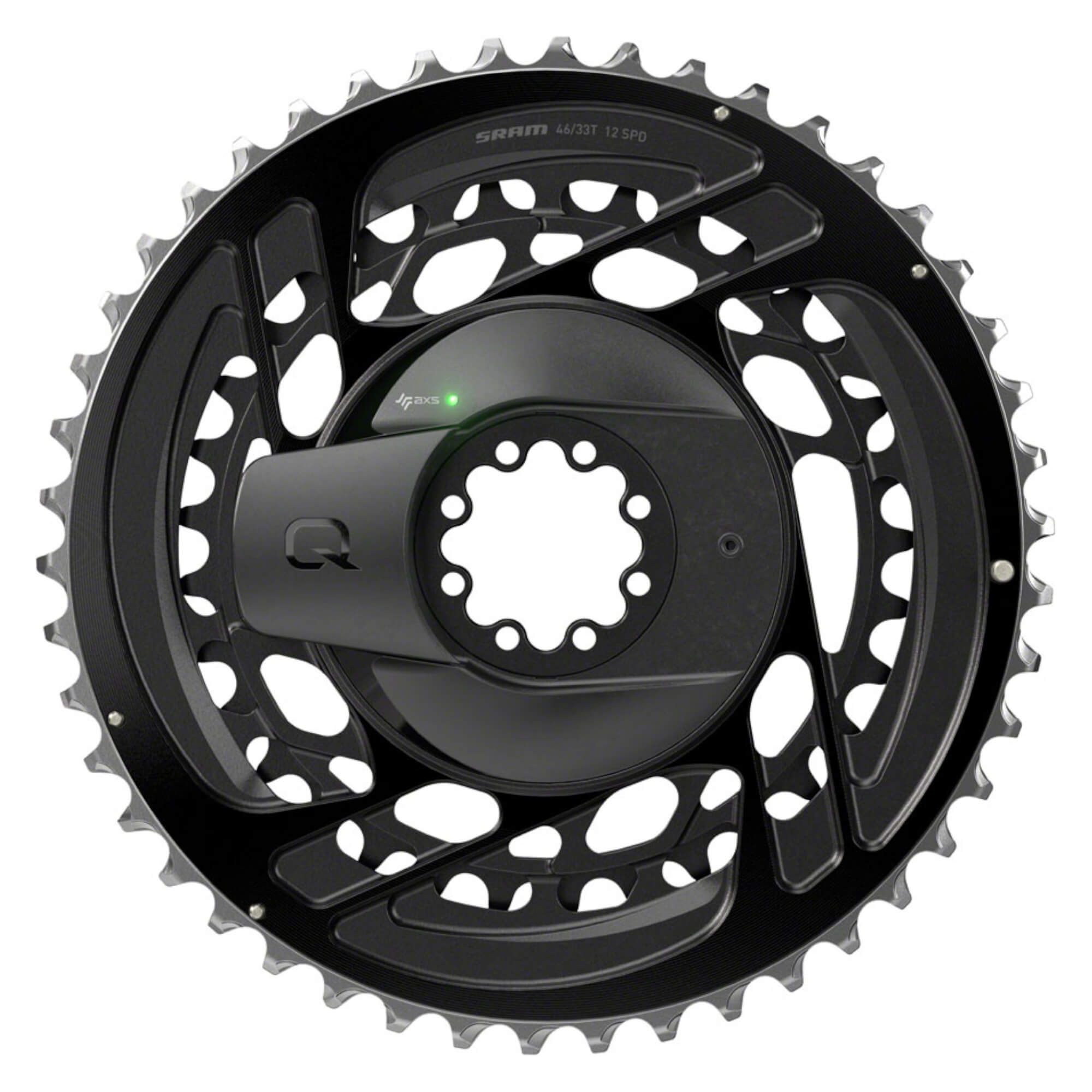 SRAM Force AXS 2x Power Meter Chainring Kit - 2x12-Speed, 8-Bolt, Direct Mount, Black, D2