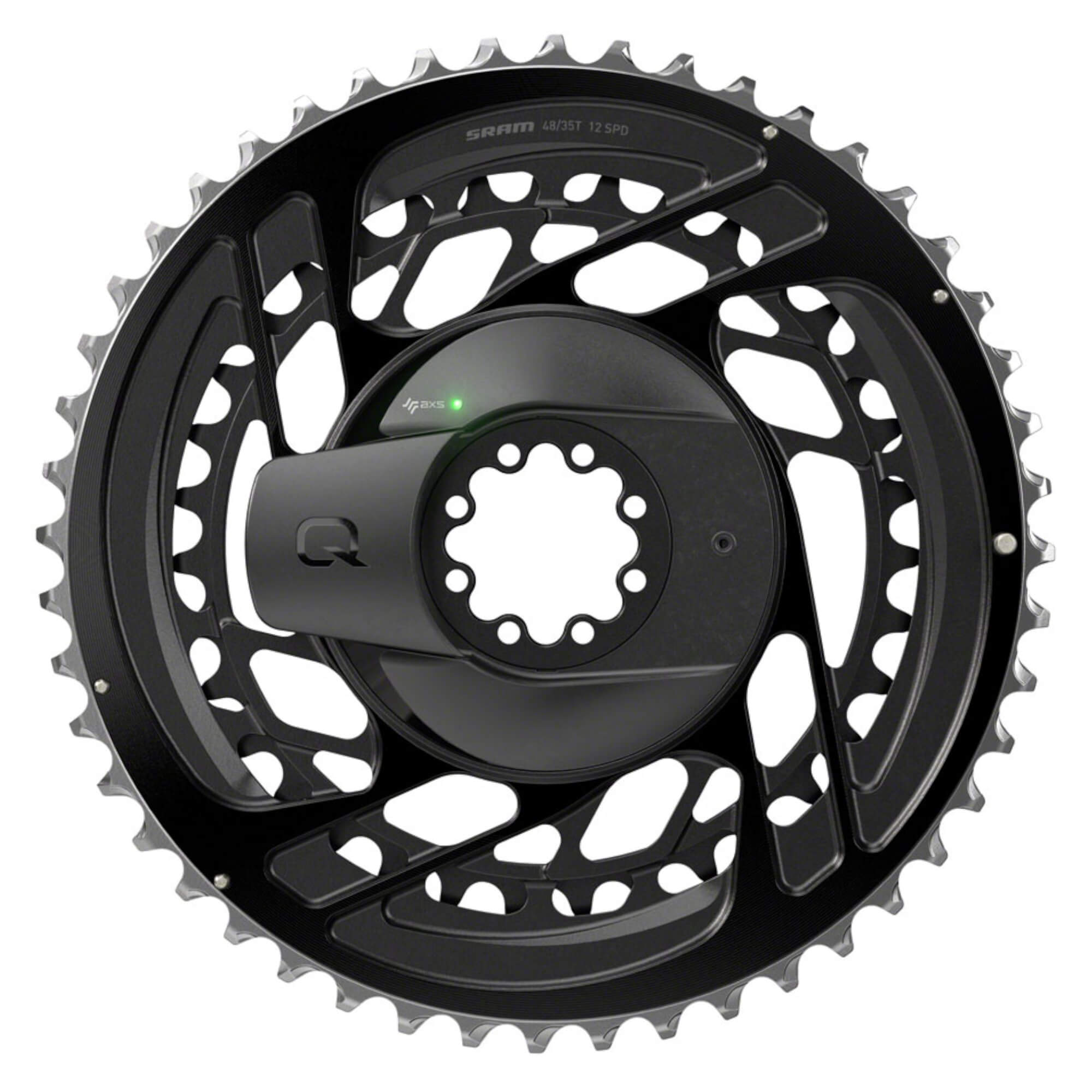 SRAM Force AXS 2x Power Meter Chainring Kit - 2x12-Speed, 8-Bolt, Direct Mount, Black, D2