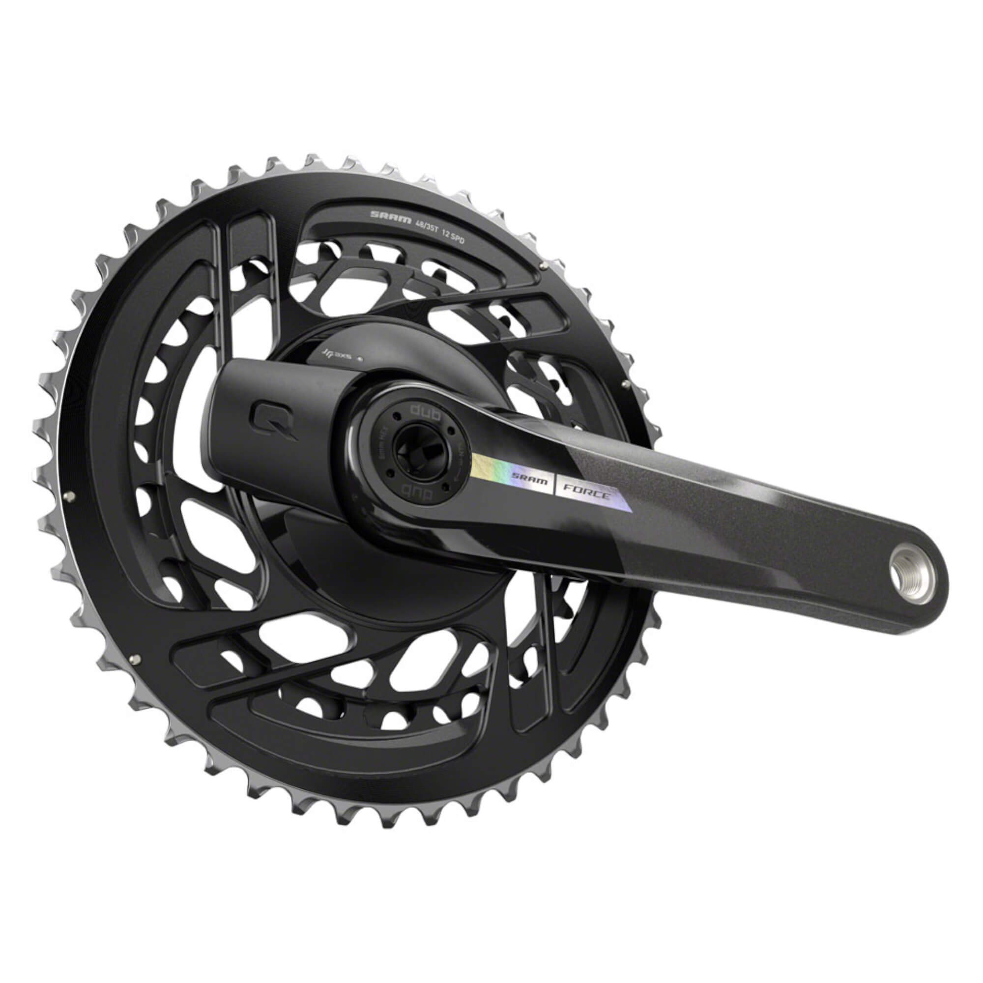 SRAM Force AXS Power Meter Crankset - 2x 12-Speed, 48/35t, Direct Mount, DUB Spindle Interface, Iridescent Gray, D2