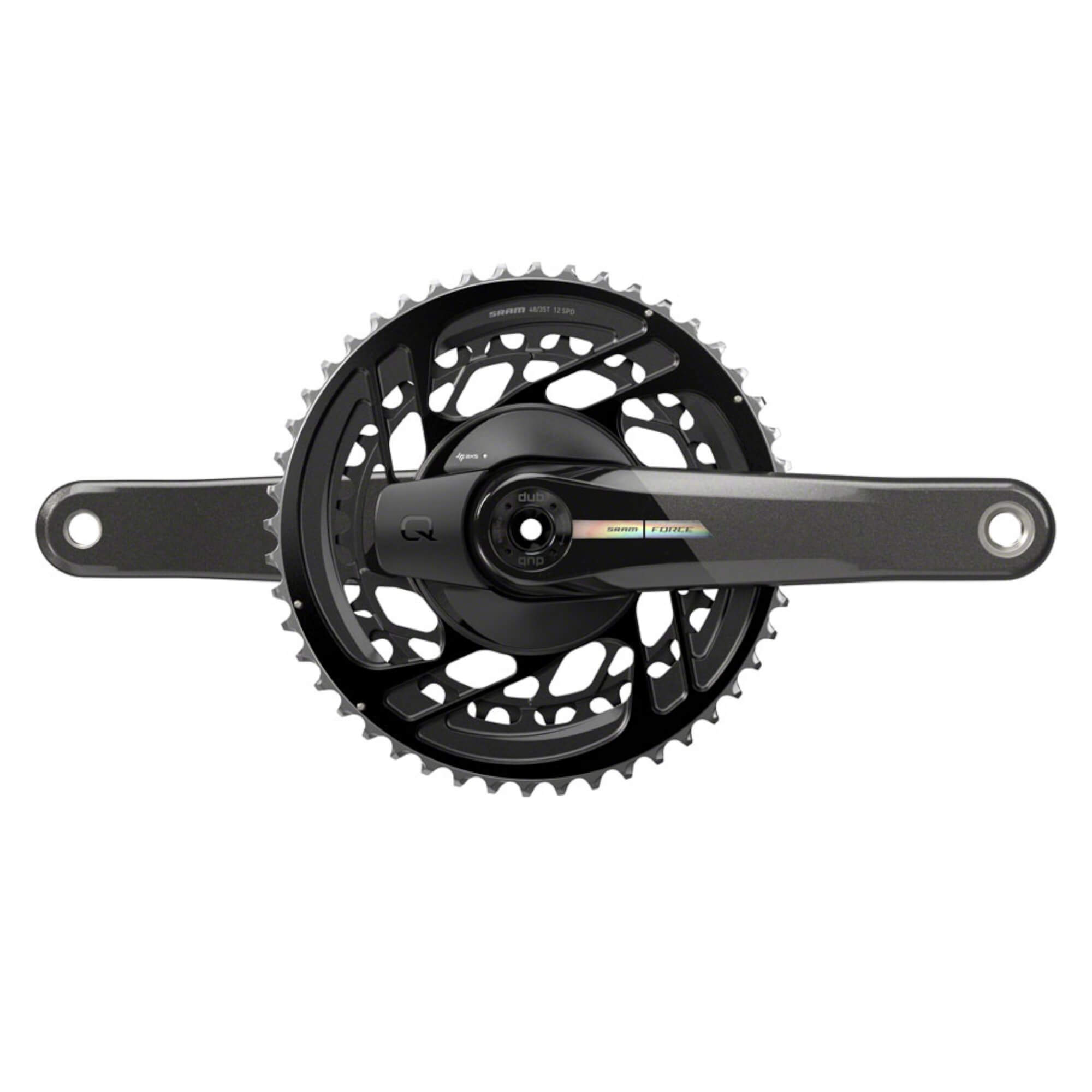 SRAM Force AXS Power Meter Crankset - 2x 12-Speed, 48/35t, Direct Mount, DUB Spindle Interface, Iridescent Gray, D2