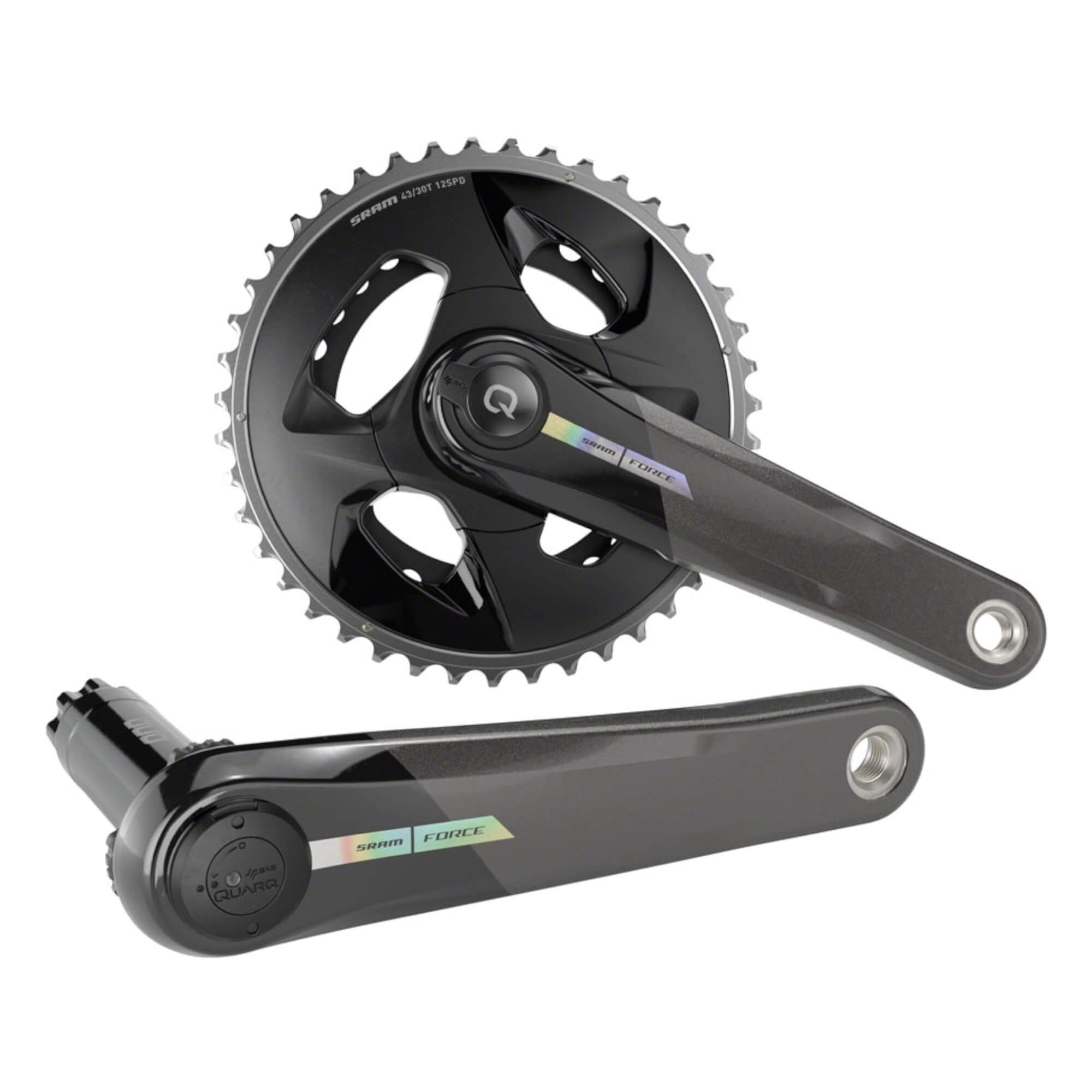 SRAM Force AXS Wide Power Meter Crankset - 2x 12-Speed, 43/30t, 94 BCD, DUB Spindle Interface, Iridescent Gray, D2