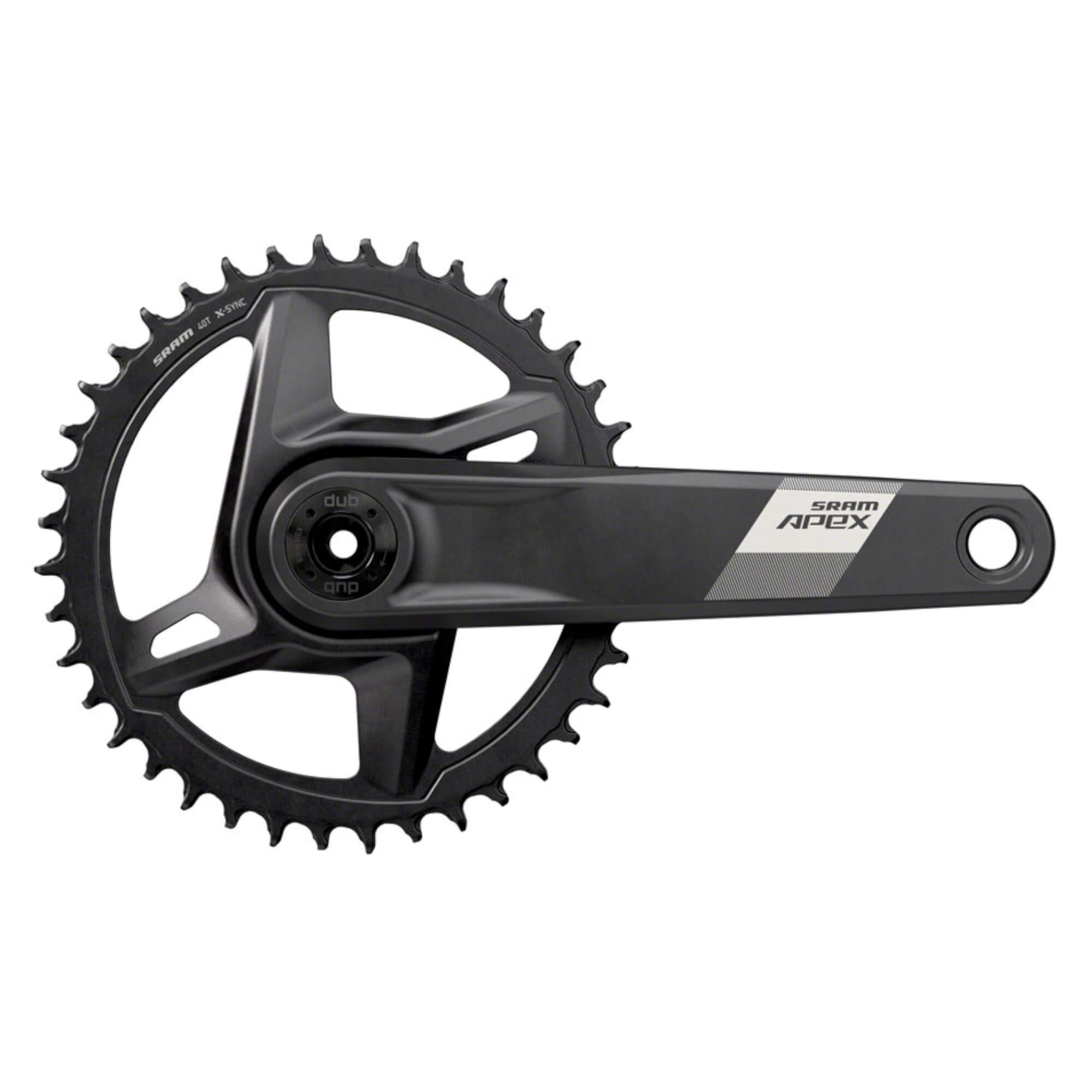 SRAM Apex 1 Wide Crankset - 12-Speed 40t Direct Mount DUB Spindle Interface Black D1