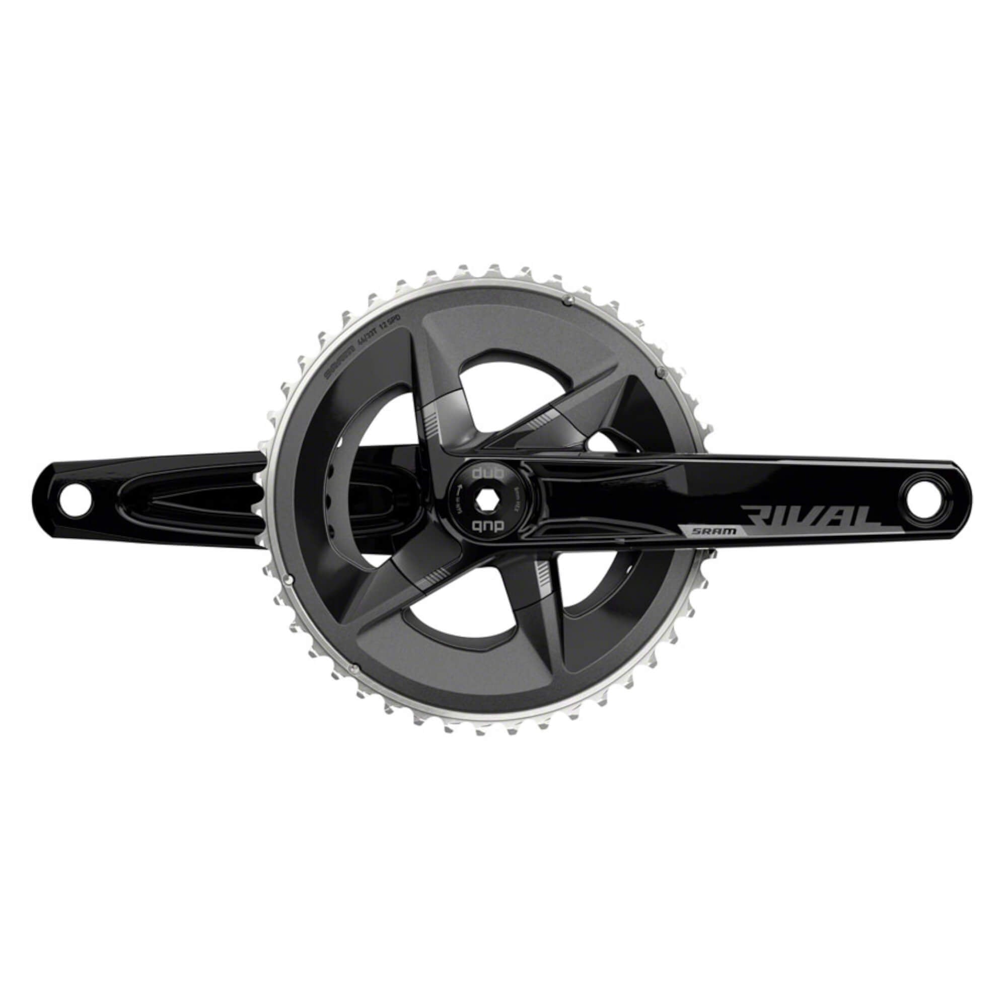 SRAM Rival AXS Crankset - 12-Speed, 107 BCD, DUB Spindle Interface, Black, D1