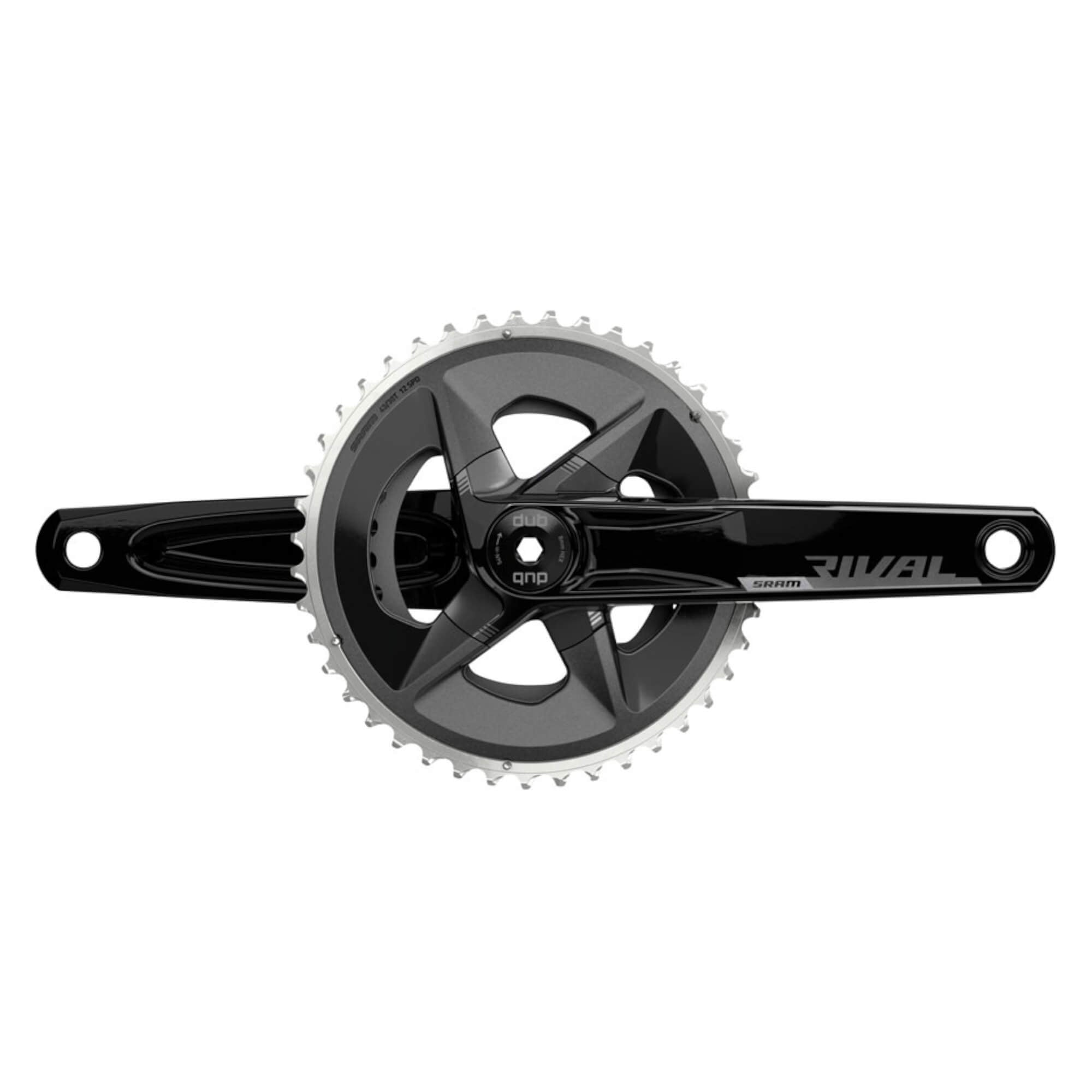 SRAM Rival AXS Wide Crankset - 12-Speed, 43/30t, 94 BCD, DUB Spindle Interface, Black, D1