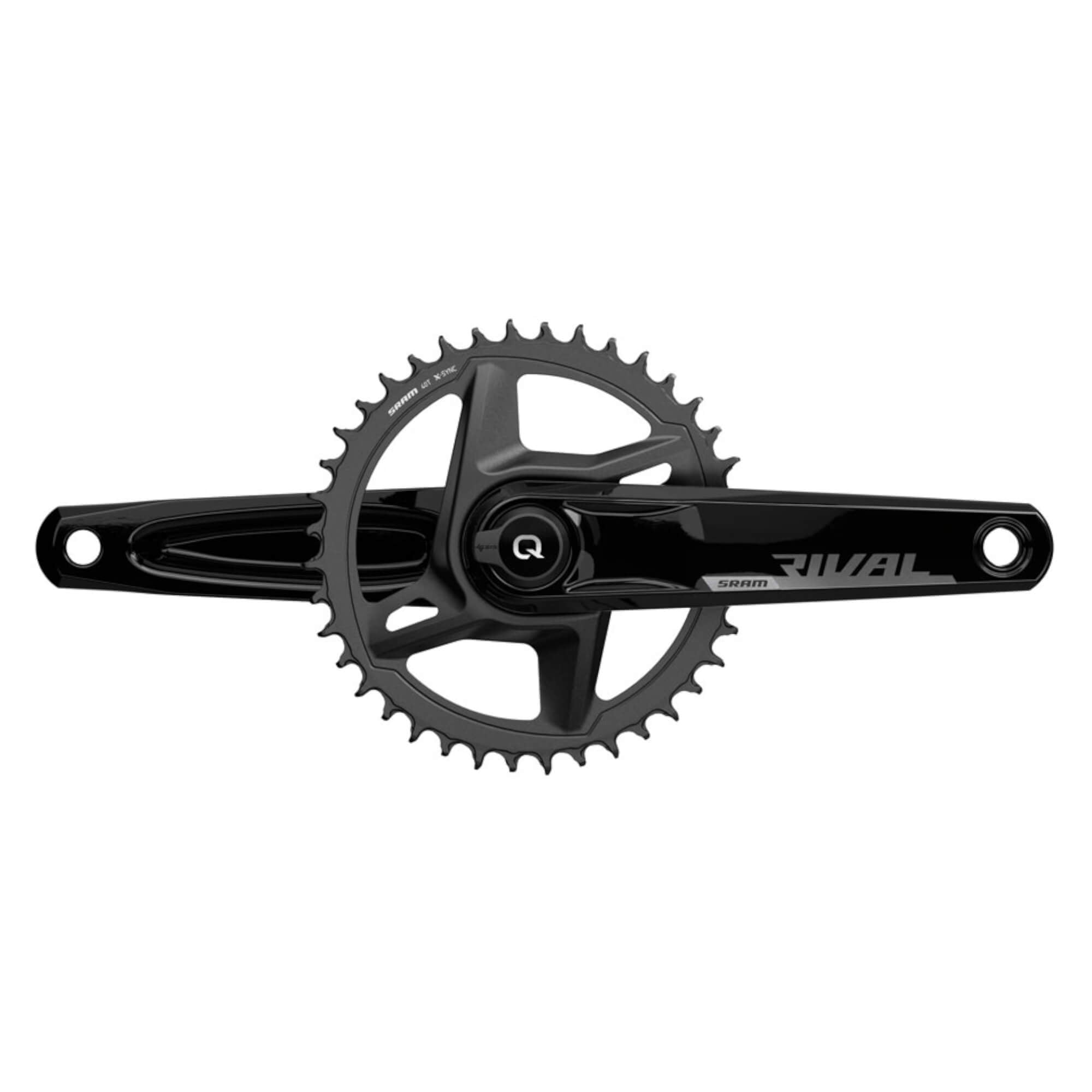 SRAM Rival 1 AXS Wide Power Meter Crankset - 12-Speed, 8-Bolt Direct Mount, DUB Spindle Interface, Black, D1