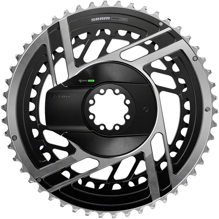 SRAM RED AXS 2x Power Meter Chainring Kit - 2x12-Speed, 8-Bolt, Direct Mount, Black/Silver, E1