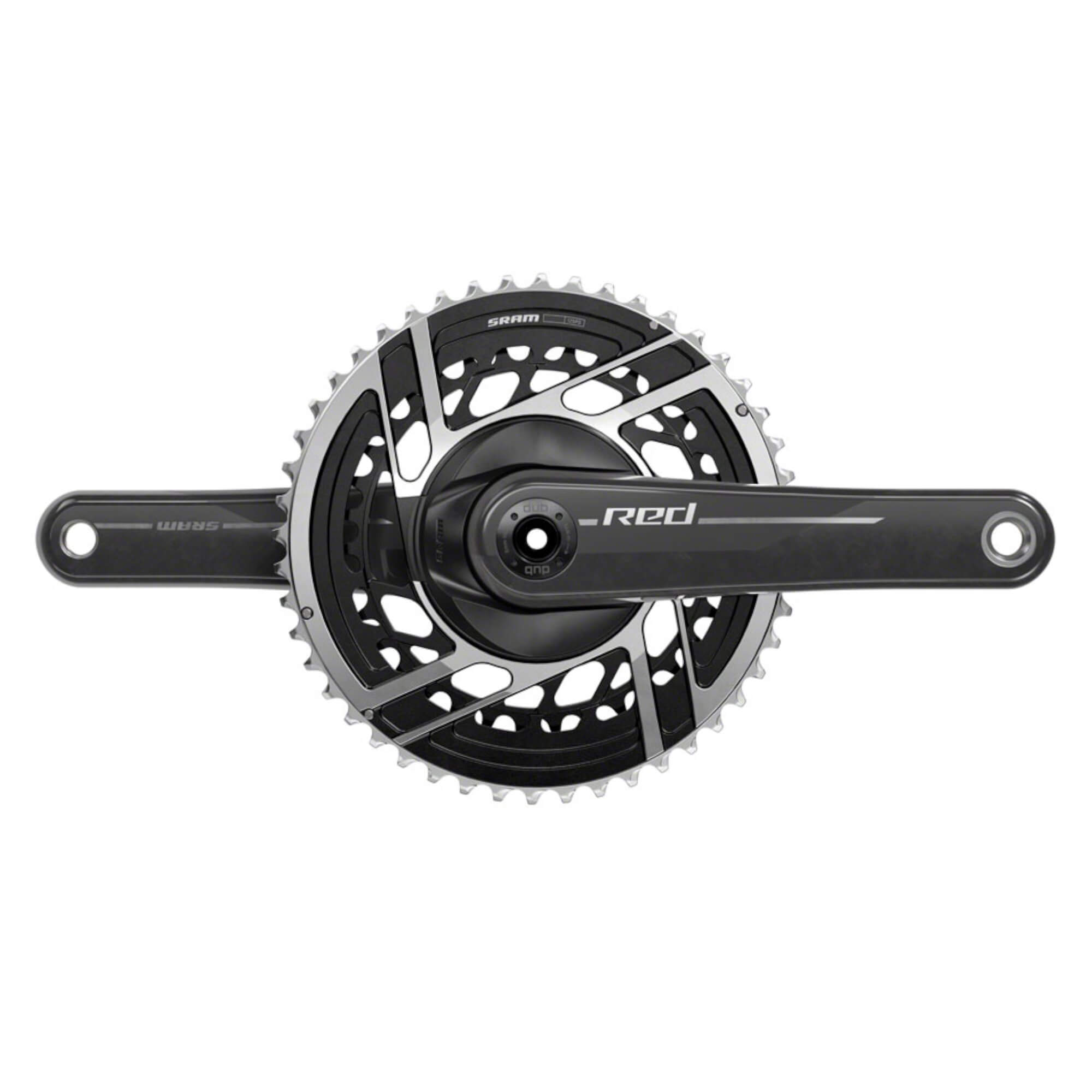 SRAM RED Crankset - 2x 12-Speed, 8-Bolt Direct Mount, DUB Spindle Interface, Natural Carbon, E1