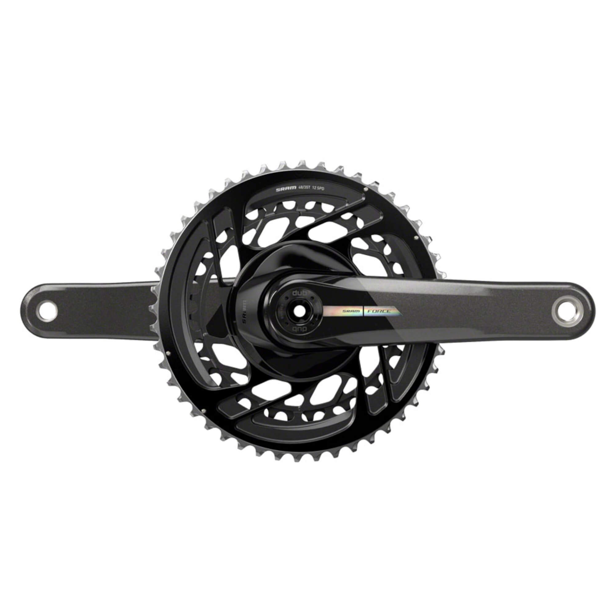 SRAM Force Crankset - 2x 12-Speed, 48/35t, Direct Mount, DUB Spindle Interface, Iridescent Gray, D2