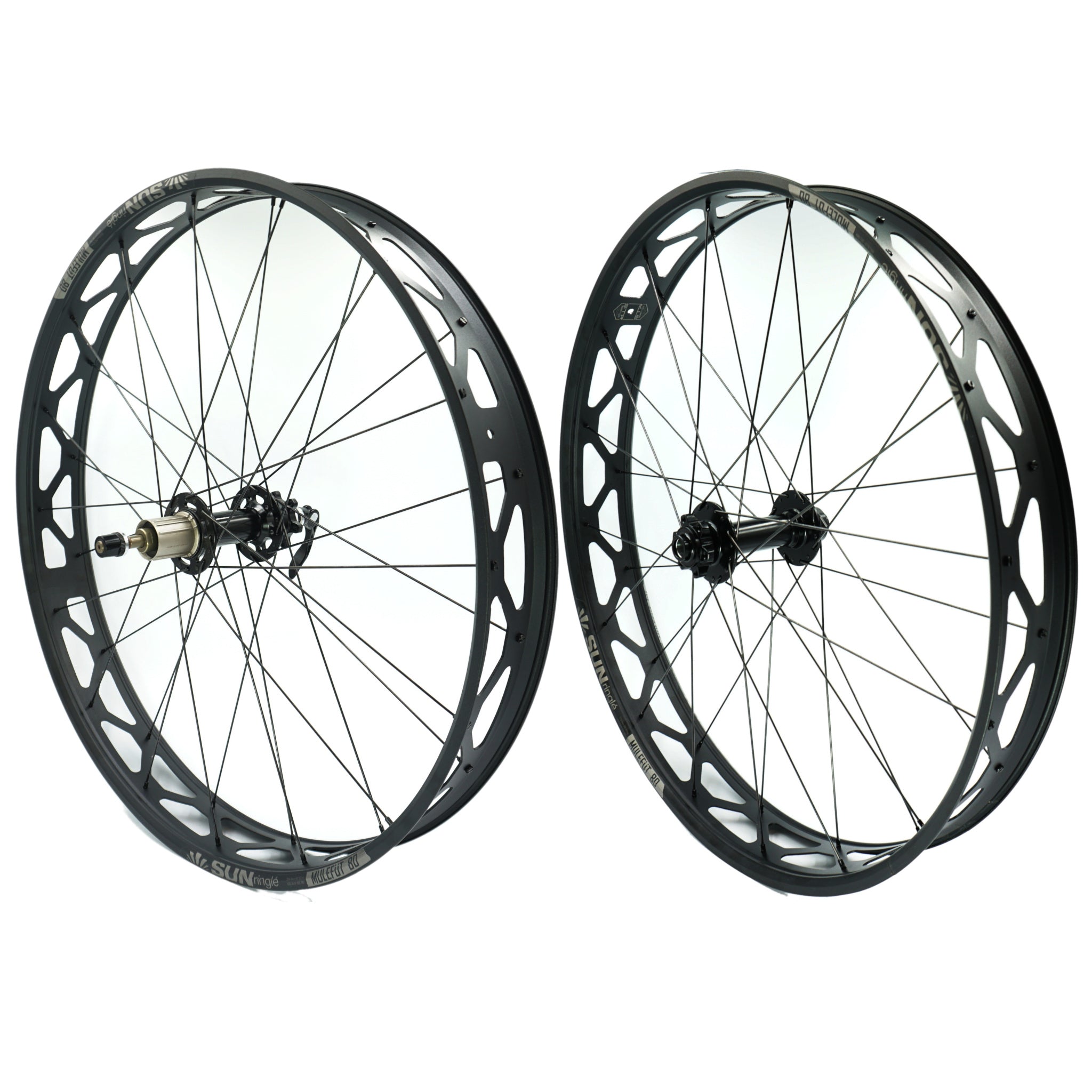 Sun Ringle Mulefut 80SL V2 26-inch  15x150 TA FRONT 10x170 QR REAR Tubeless Fat Bike Wheelset