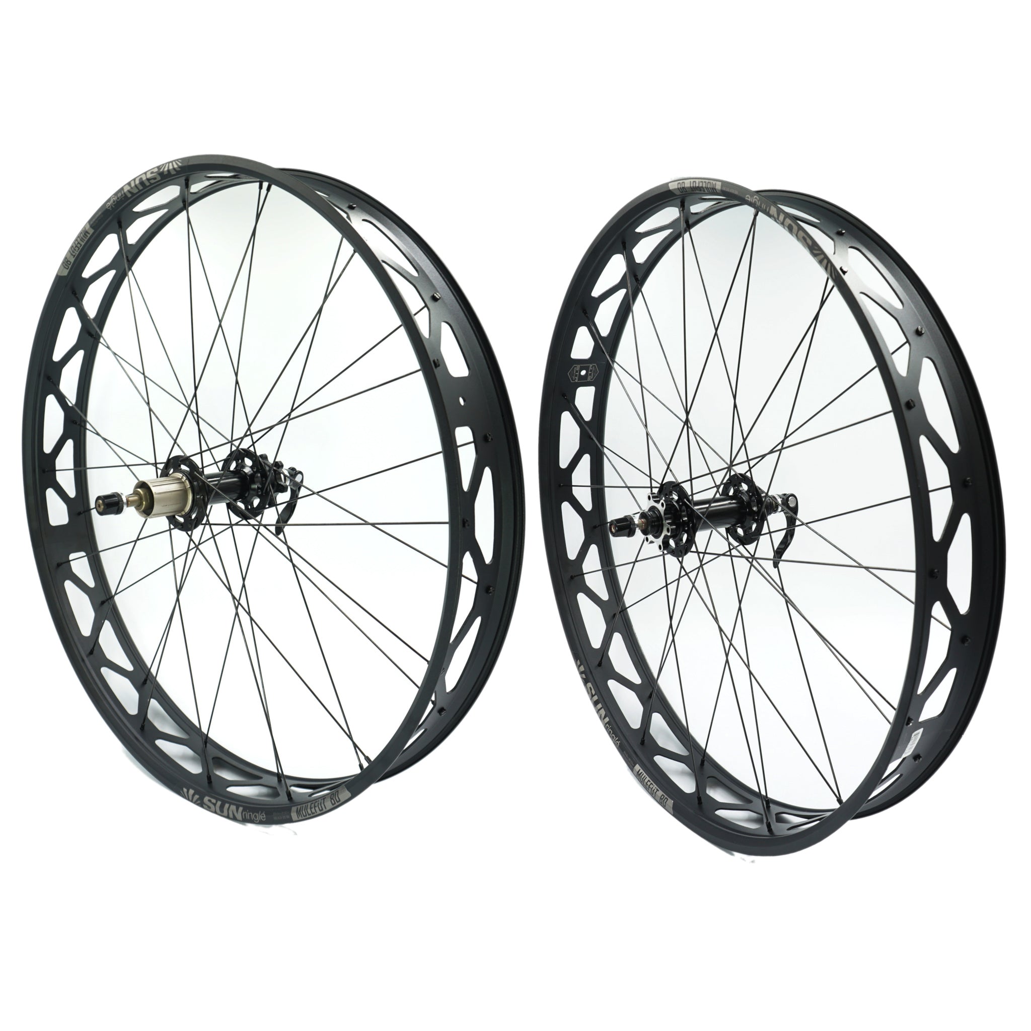 Sun Ringle MuleFut 80SL V2 26-inch 9x135 FRONT 10x170 REAR QR Tubeless Fat Bike Wheelset