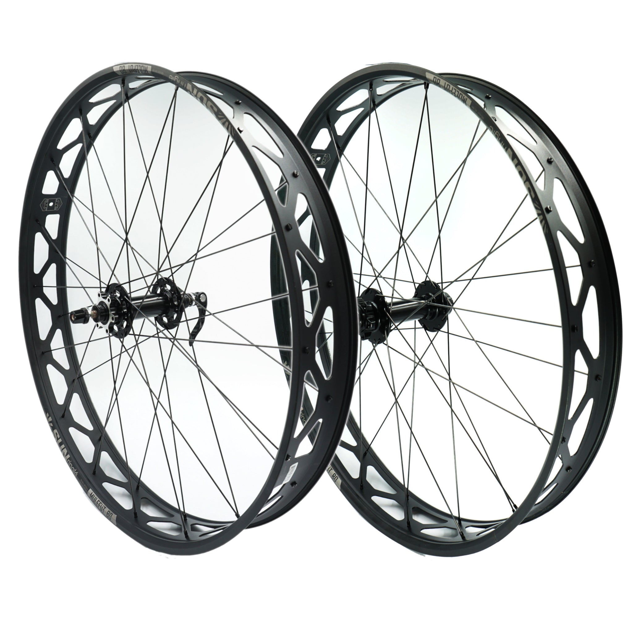 Sun Ringle Mulefut 80SL V2 26-inch 9x135 QR FRONT 12x197 TA REAR Tubeless Fat Bike Wheelset