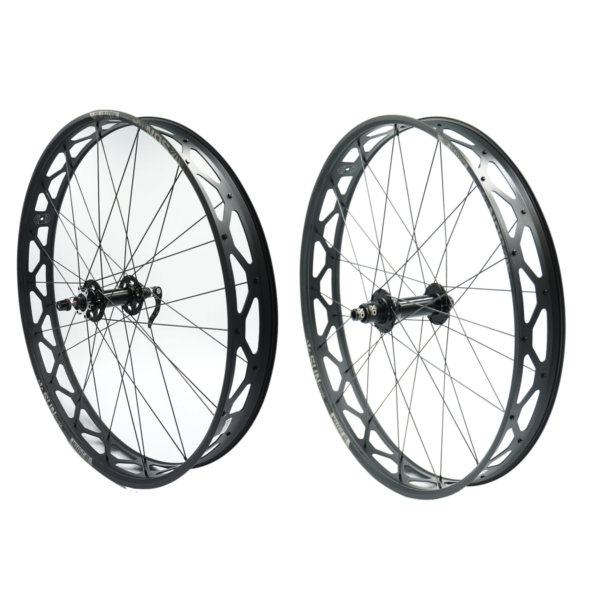 Sun Ringle Mulefut 80SL V2 26-inch 9x135 QR FRONT 12x197 TA REAR Tubeless Fat Bike Wheelset