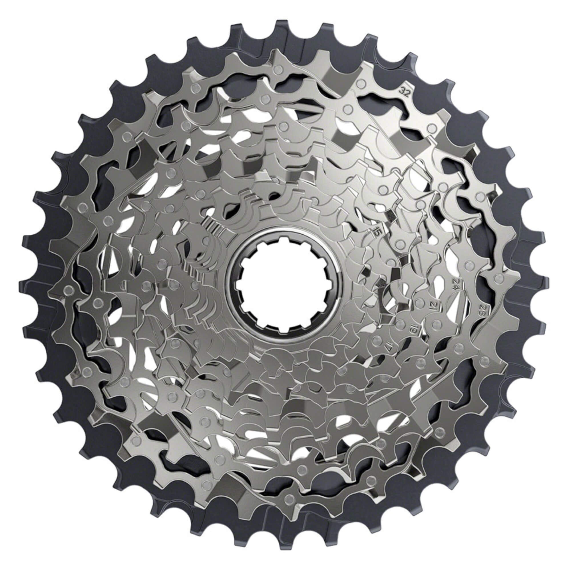 SRAM Force AXS XG-1270 Cassette - 12-Speed, Silver, For XDR Driver Body, D1