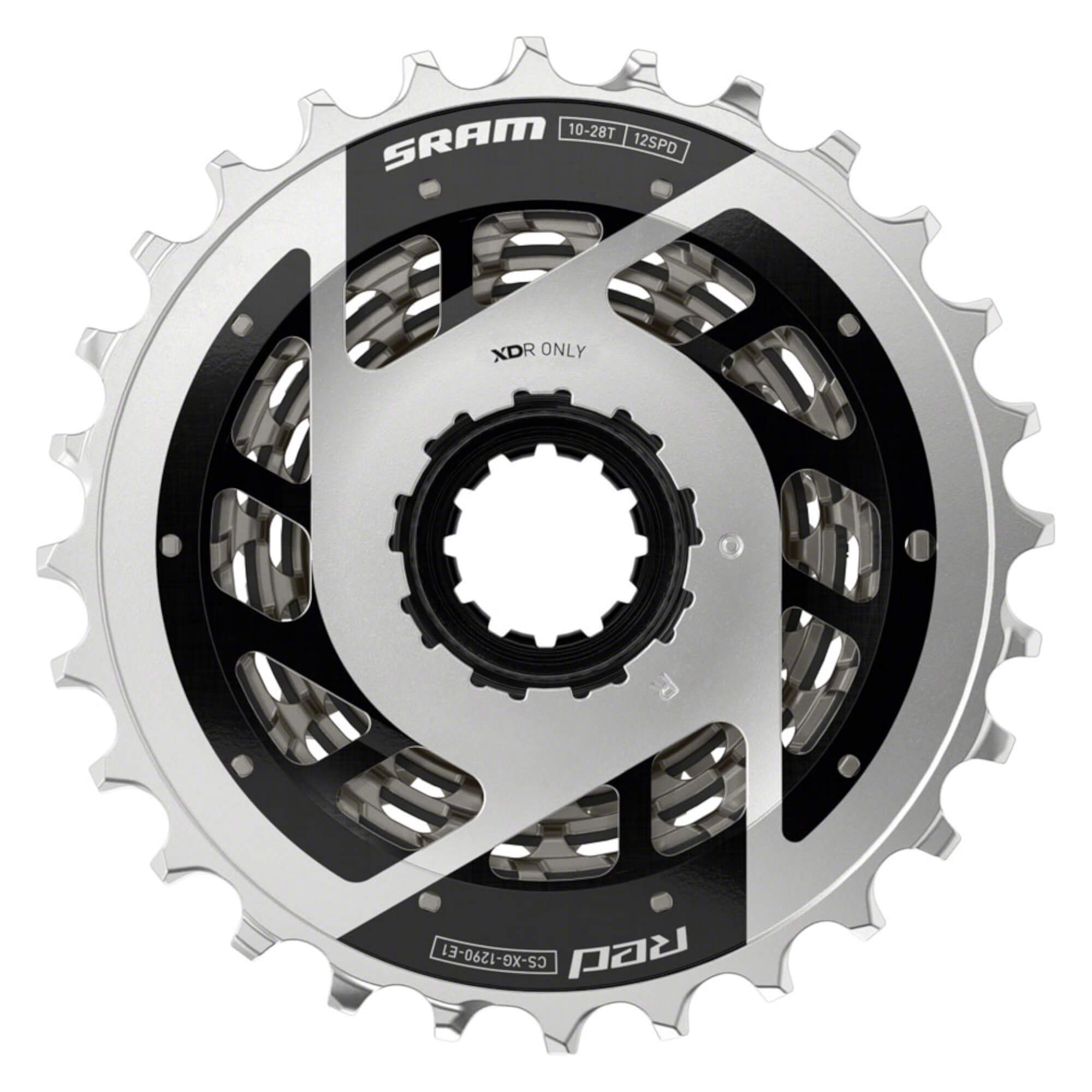 SRAM RED XG-1290 Cassette - 12-Speed, For XDR Driver Body, E1