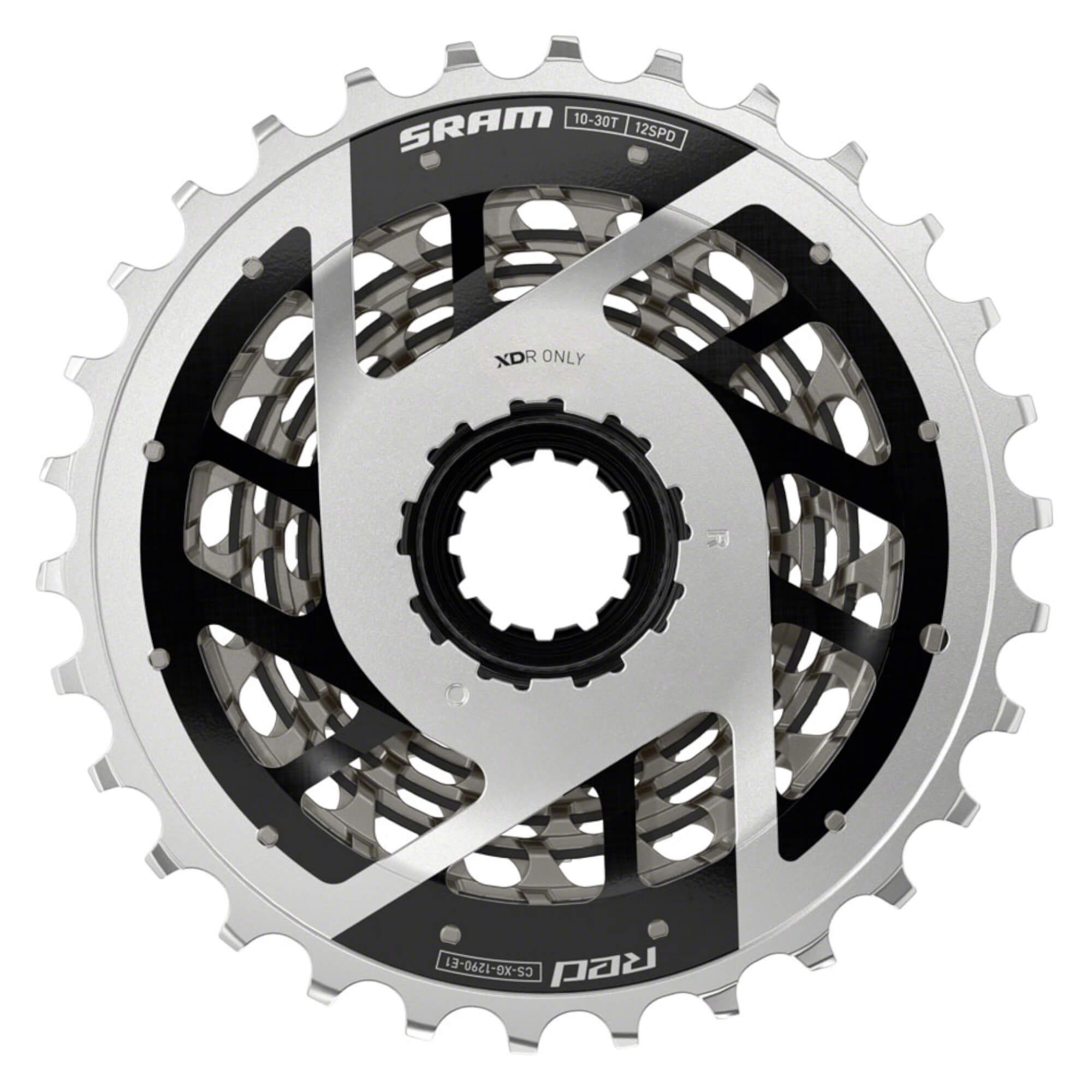 SRAM RED XG-1290 Cassette - 12-Speed, For XDR Driver Body, E1