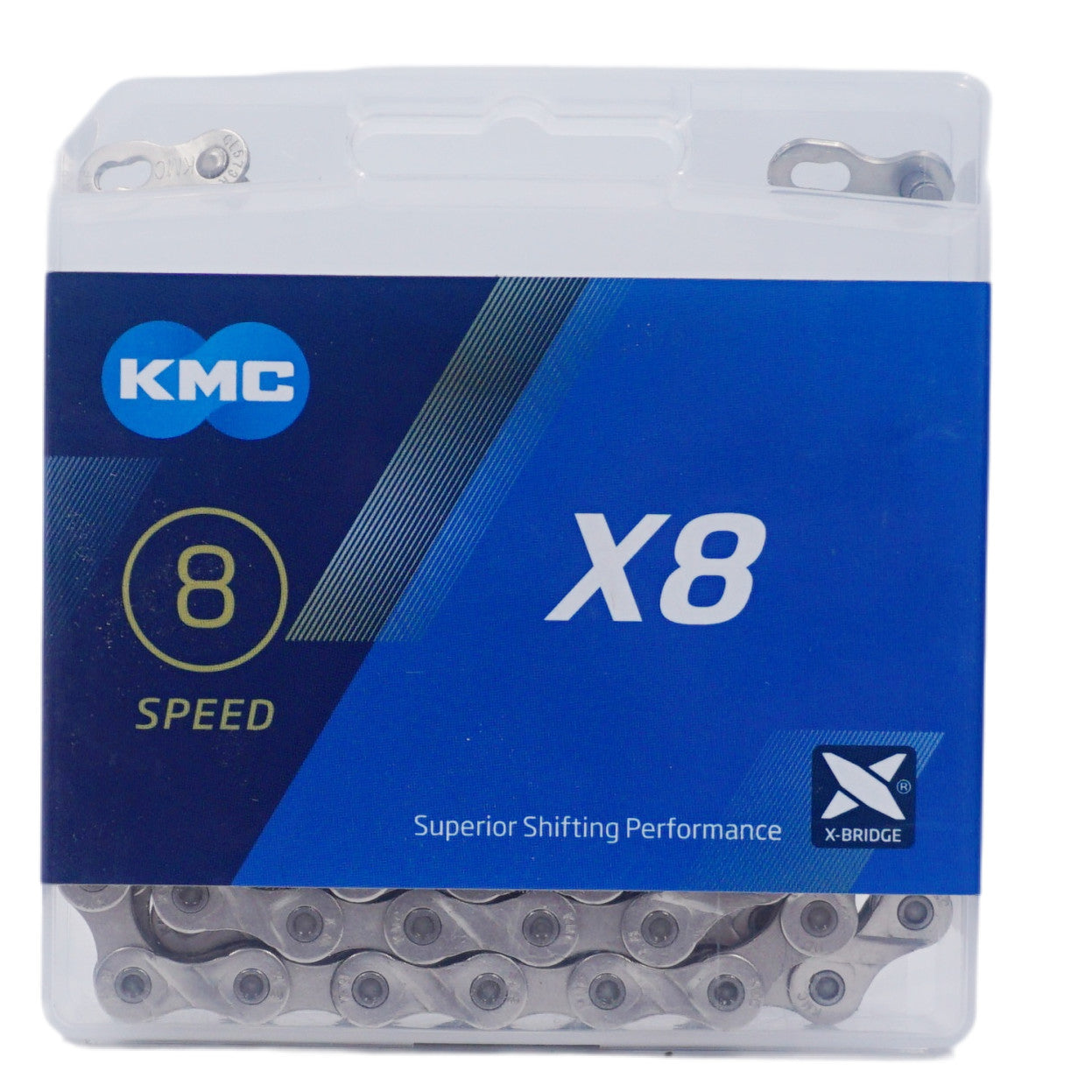 KMC X8 8-Speed Bike Chain Silver 116 Links