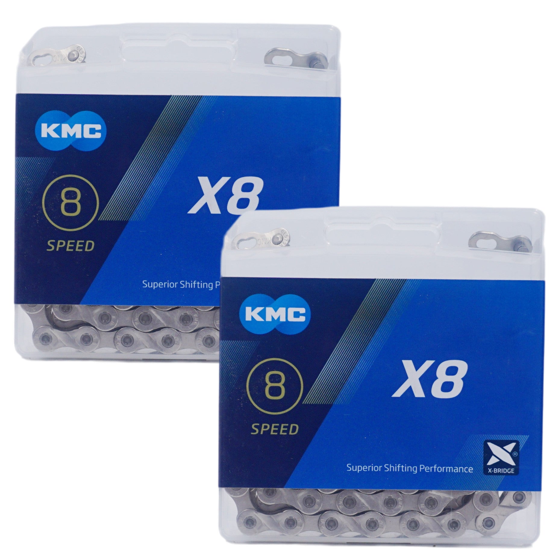 KMC X8 8-Speed Bike Chain Silver 116 Links