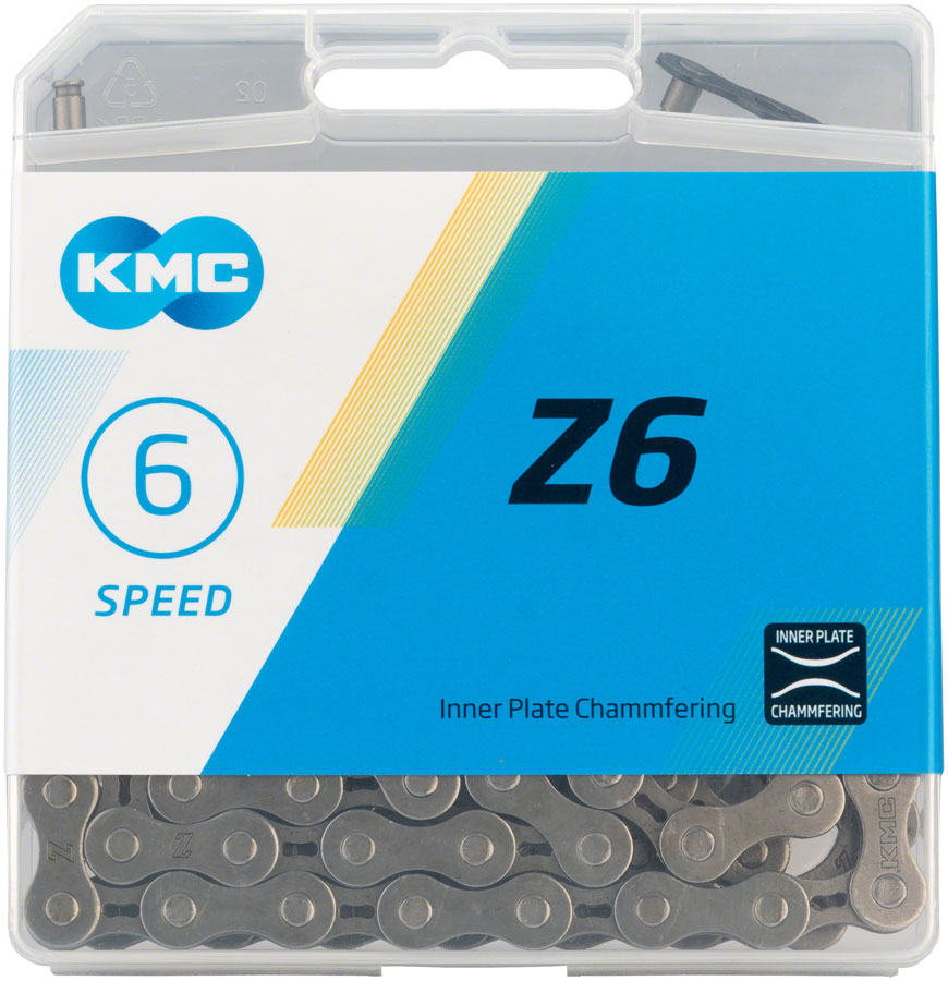 KMC Z6 6, 7-Speed Bike Chain Gray 116 Links