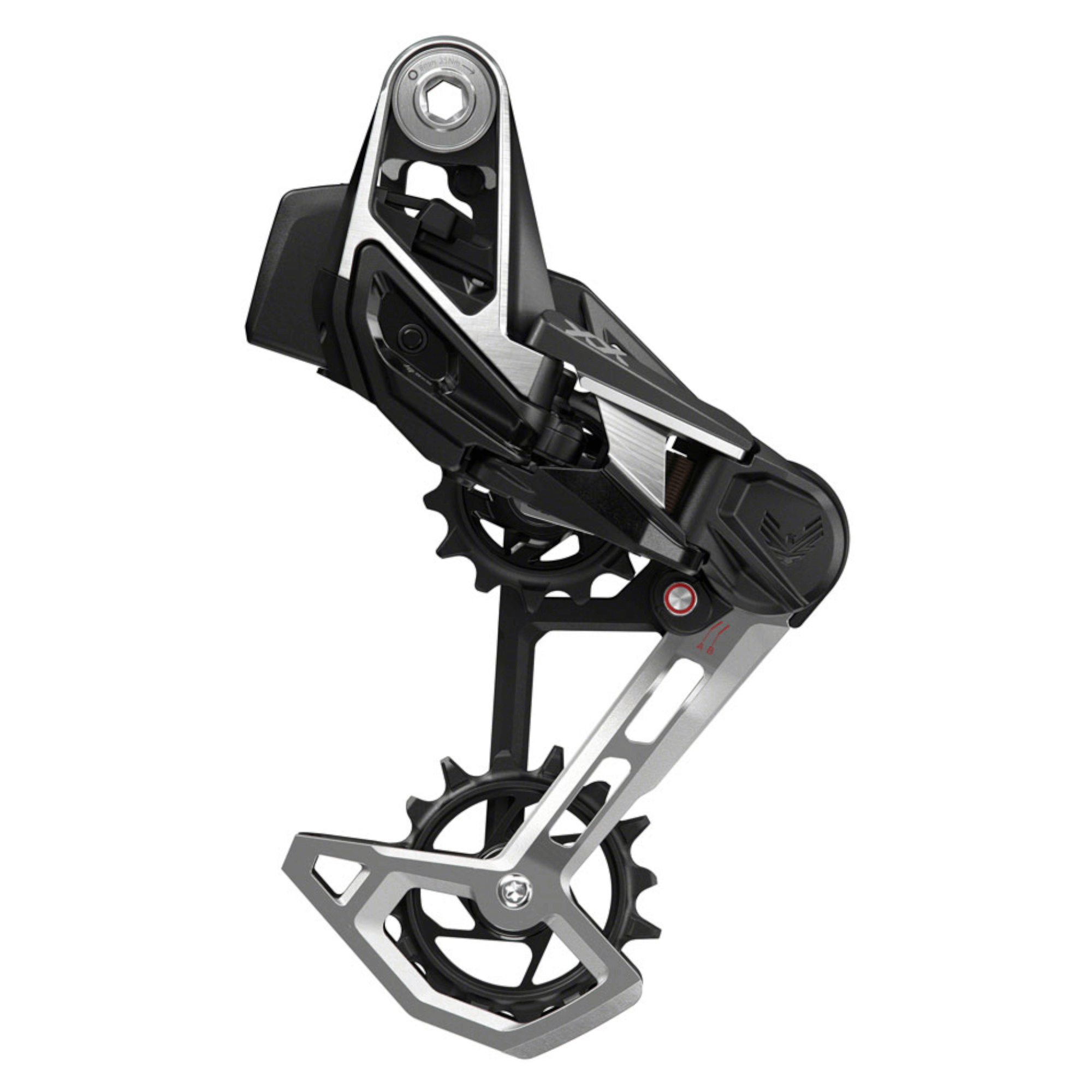 SRAM XX Eagle T-Type AXS Rear Derailleur - 12-Speed 52t Max (Battery Not Included) UDH Hangerless Aluminum Cage Black/Silver