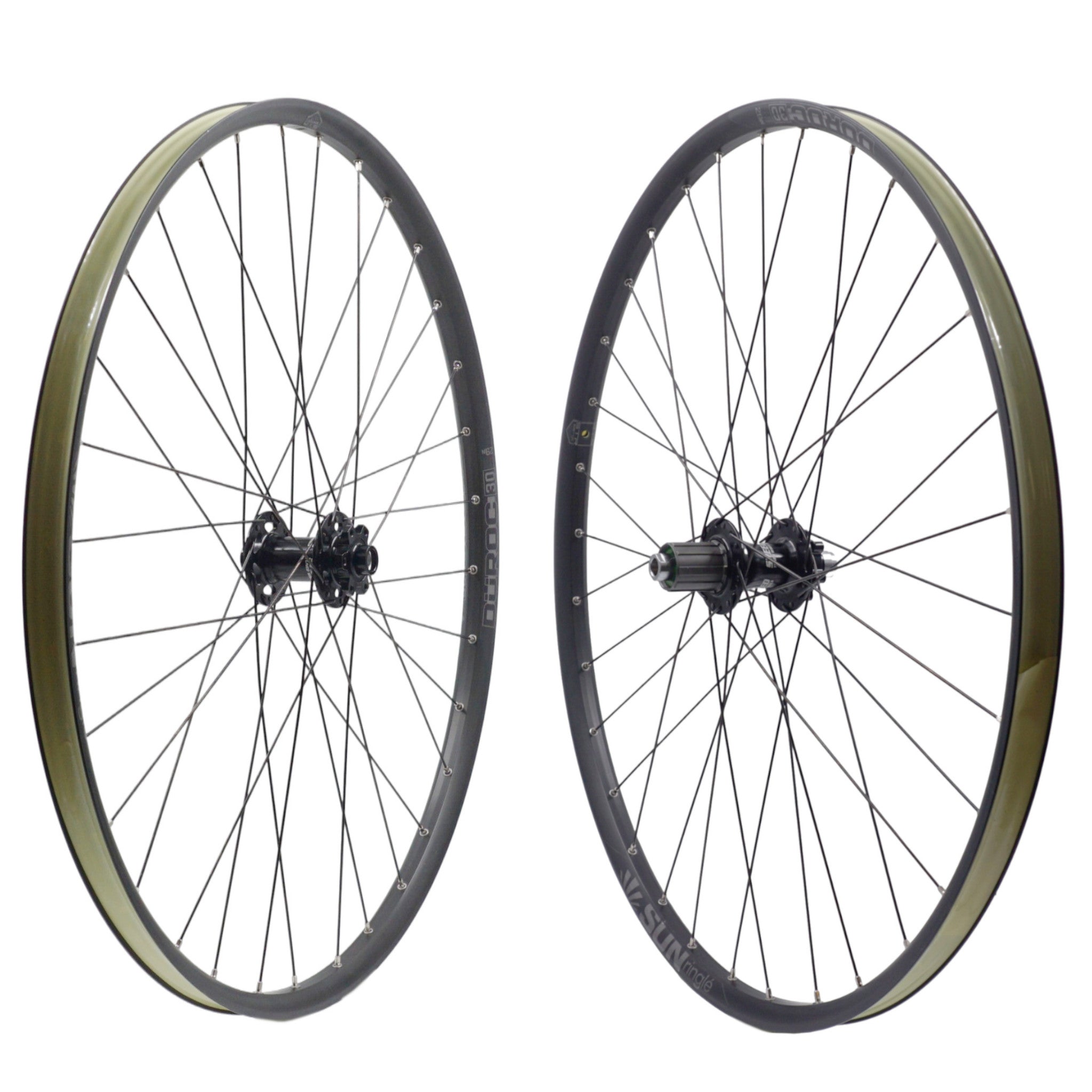 29" Sun Ringle Duroc 30 MTB Bike Disc Black Wheelset 15x100 / 12x142 Thru-Axle - The Bikesmiths