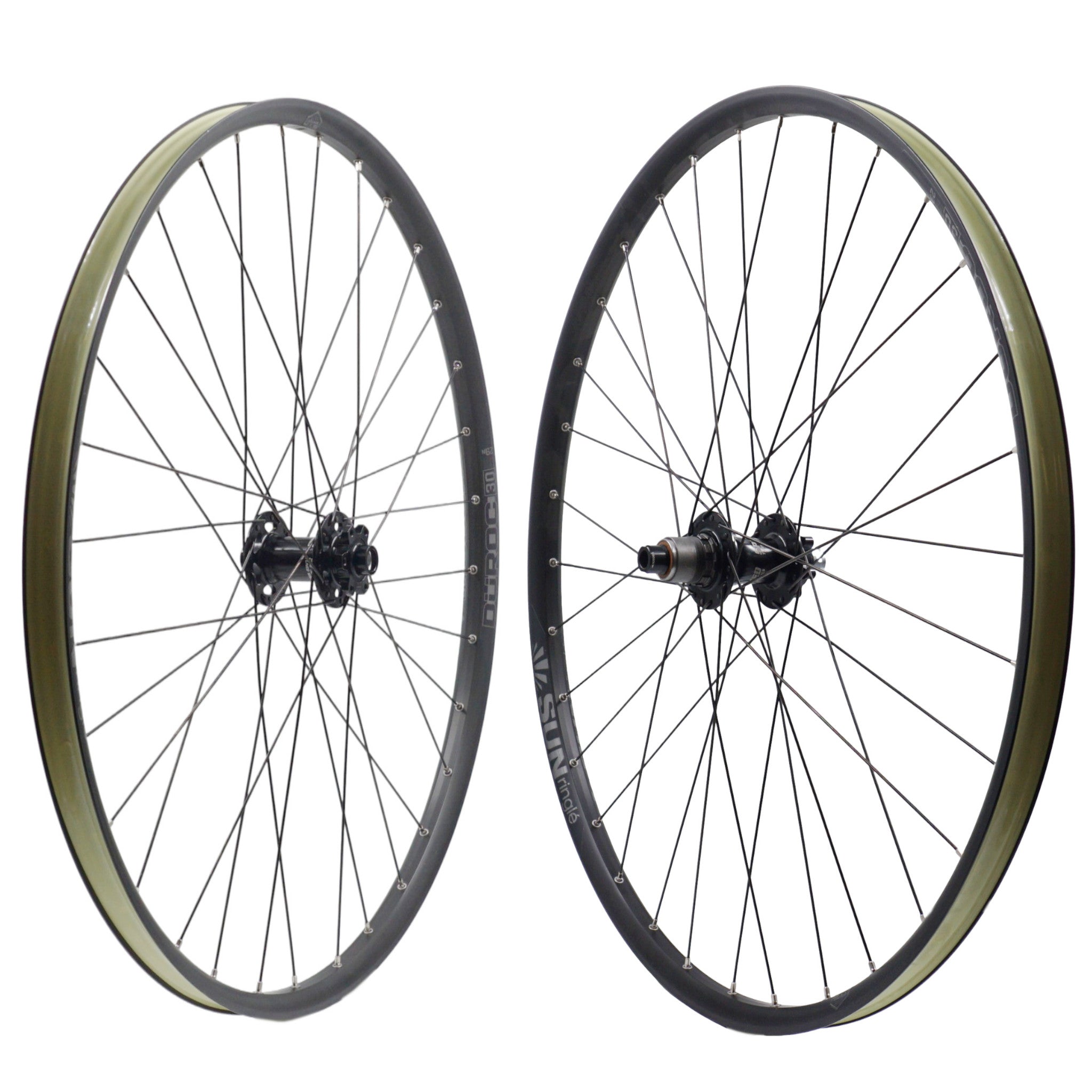 29" Sun Ringle Duroc 30 MTB Bike Disc Black Wheelset 15x100 / 12x142 Thru-Axle - The Bikesmiths