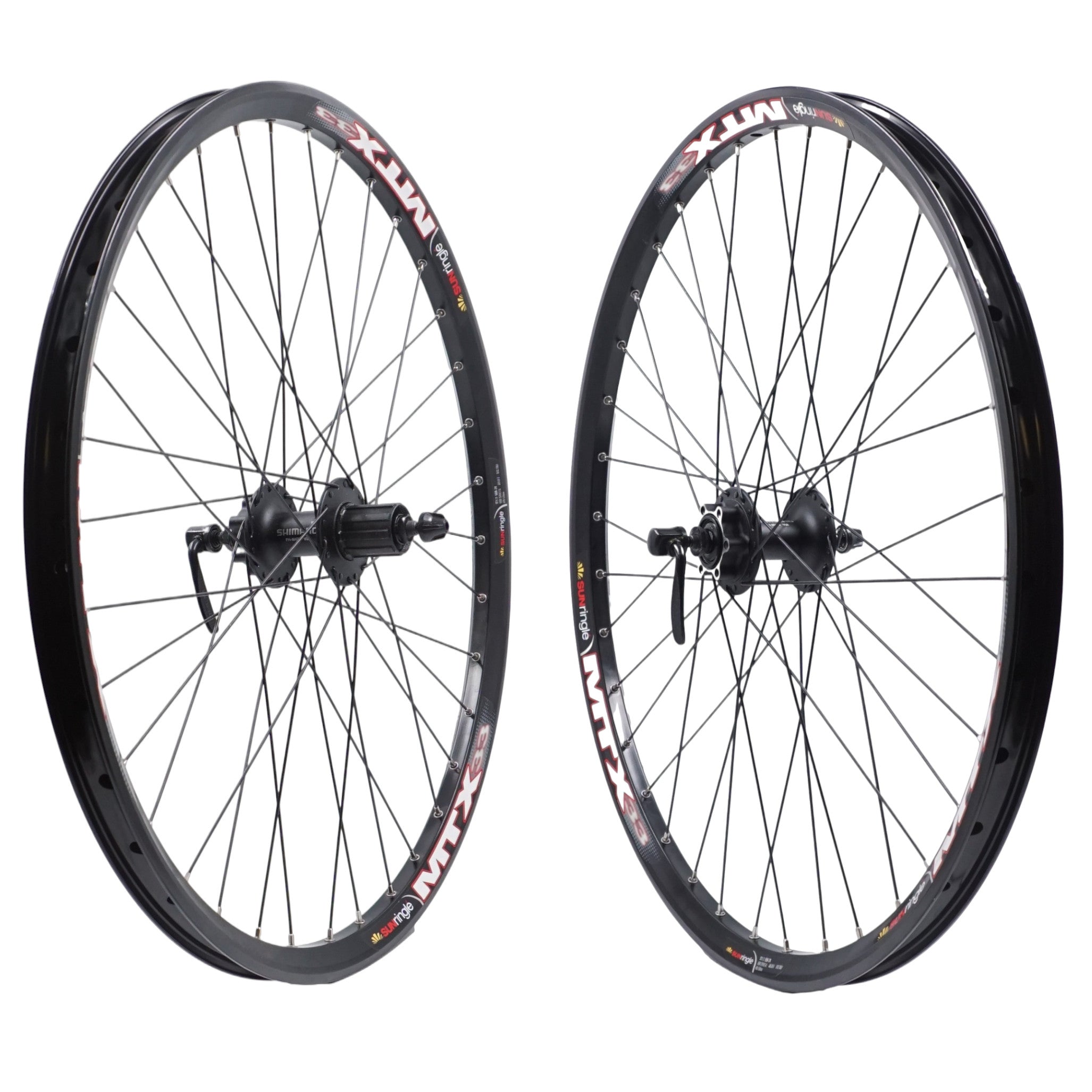 26" Sun Ringle MTX33/ Shimano Deore XT M756 36H Black Disc MTB Wheelset