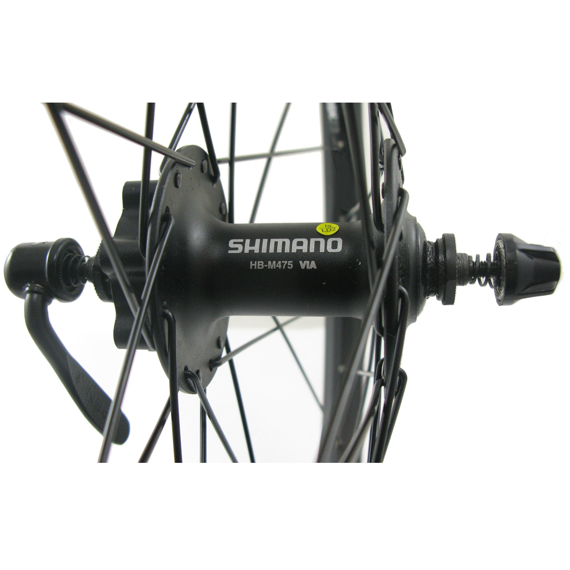 26 inch WTB DX18 /Shimano HB-M475 6B Disc Black Front Wheel - The Bikesmiths