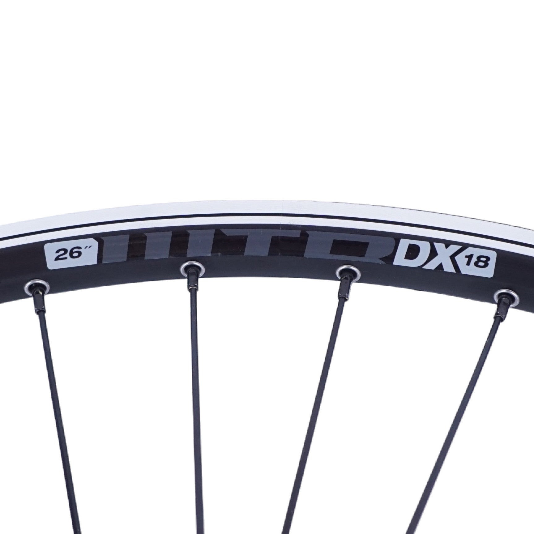 26 inch WTB DX18 /Shimano HB-M475 6B Disc Black Front Wheel - The Bikesmiths
