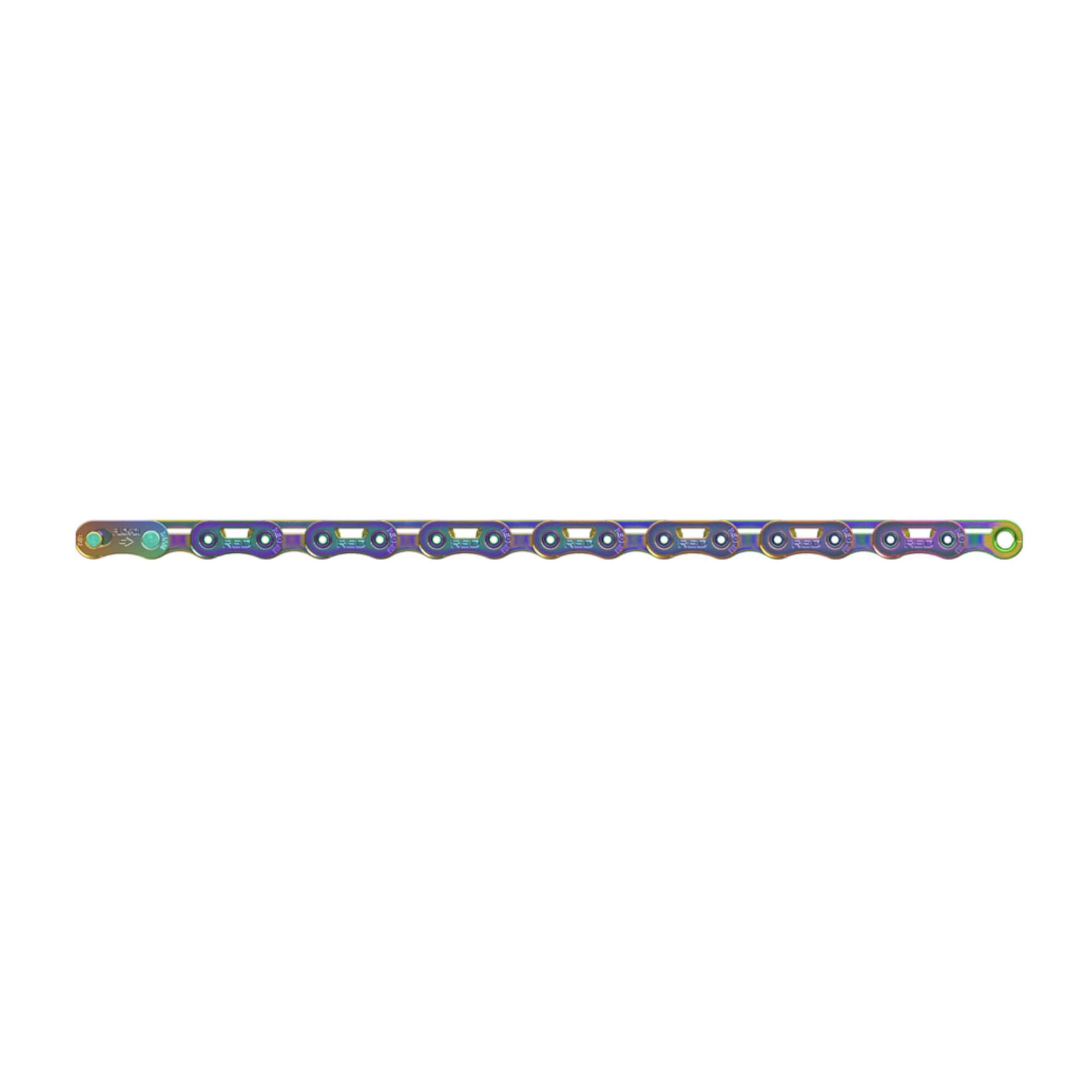 Buy rainbow SRAM RED Flattop Chain - 12/13-Speed, 126 Links, Flattop, PowerLock, E1