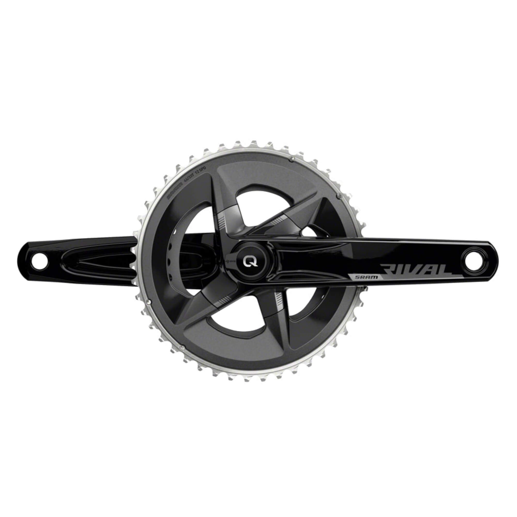 SRAM Rival AXS Crankset with Quarq Power Meter - 12-Speed, 107 BCD, DUB Spindle Interface, Black, D1