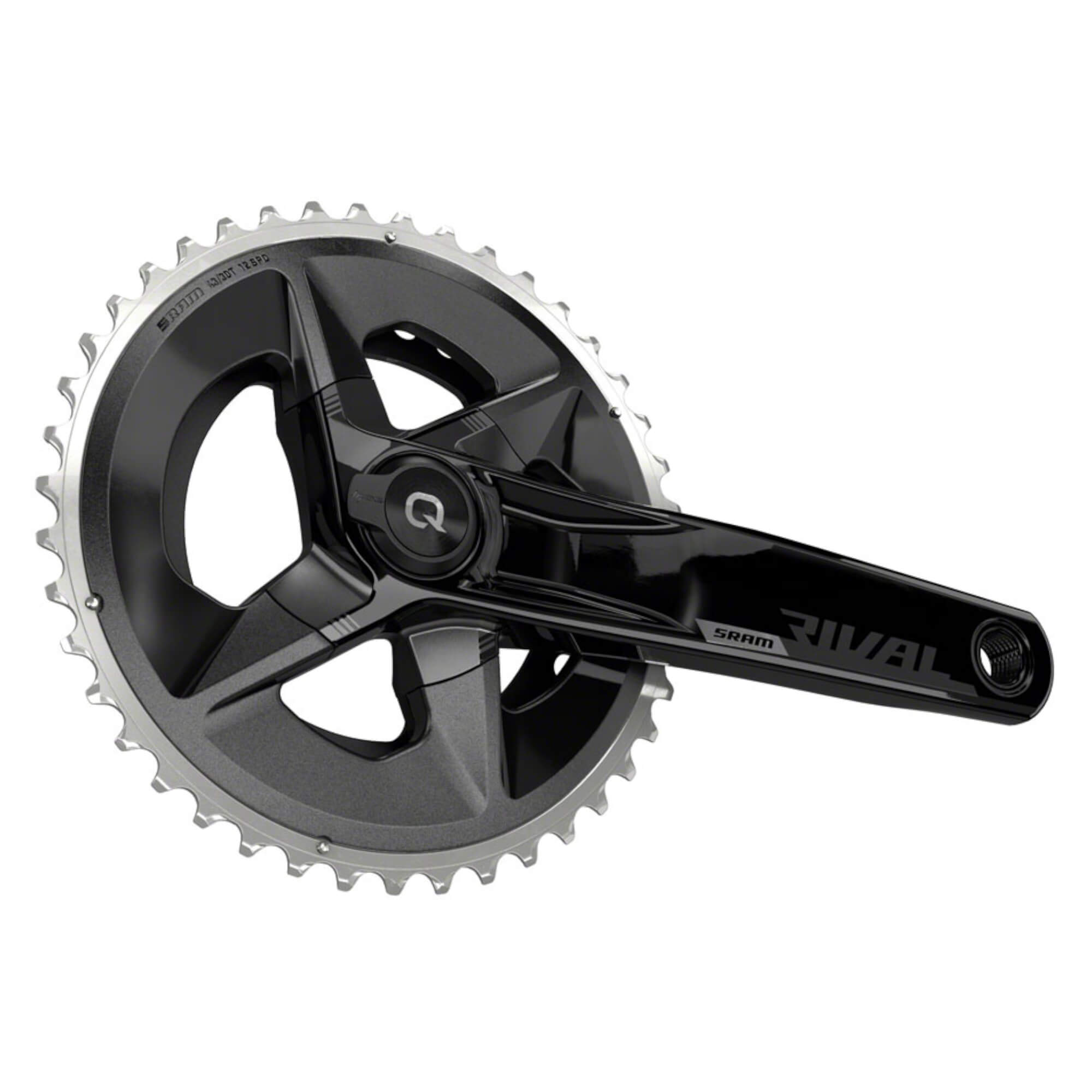 SRAM Rival AXS Wide Power Meter Crankset - 12-Speed, 43/30t Yaw, 94 BCD, DUB Spindle Interface, Black, D1