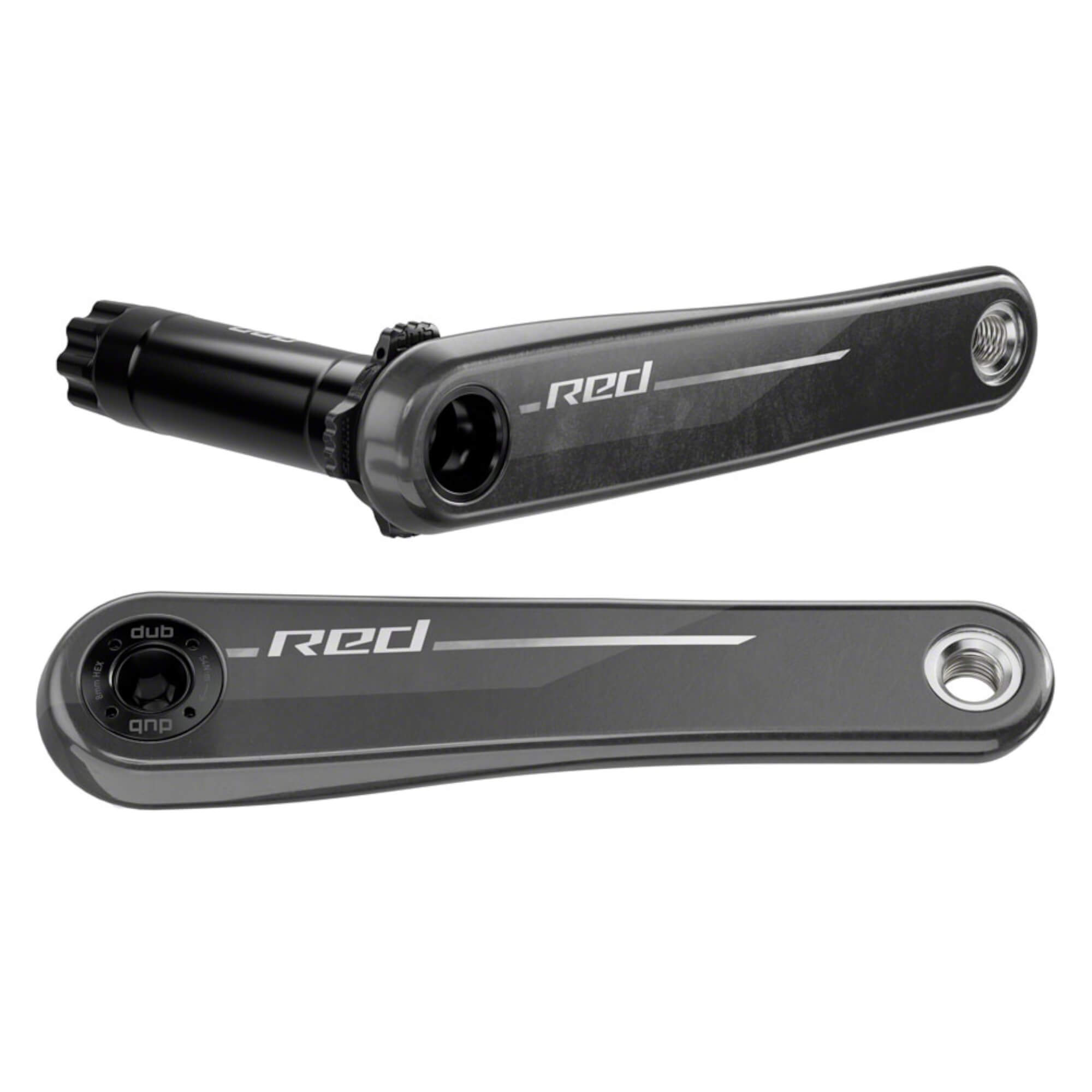 SRAM RED Crank Arm Assembly - 12-Speed, 8-Bolt Direct Mount, DUB Spindle Interface, Natural Carbon, E1