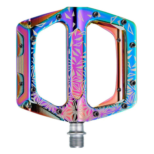 Supacaz Krypto DH Platform Pedals Alloy CNC 9/16 Oil-Slick Pedals - The Bikesmiths