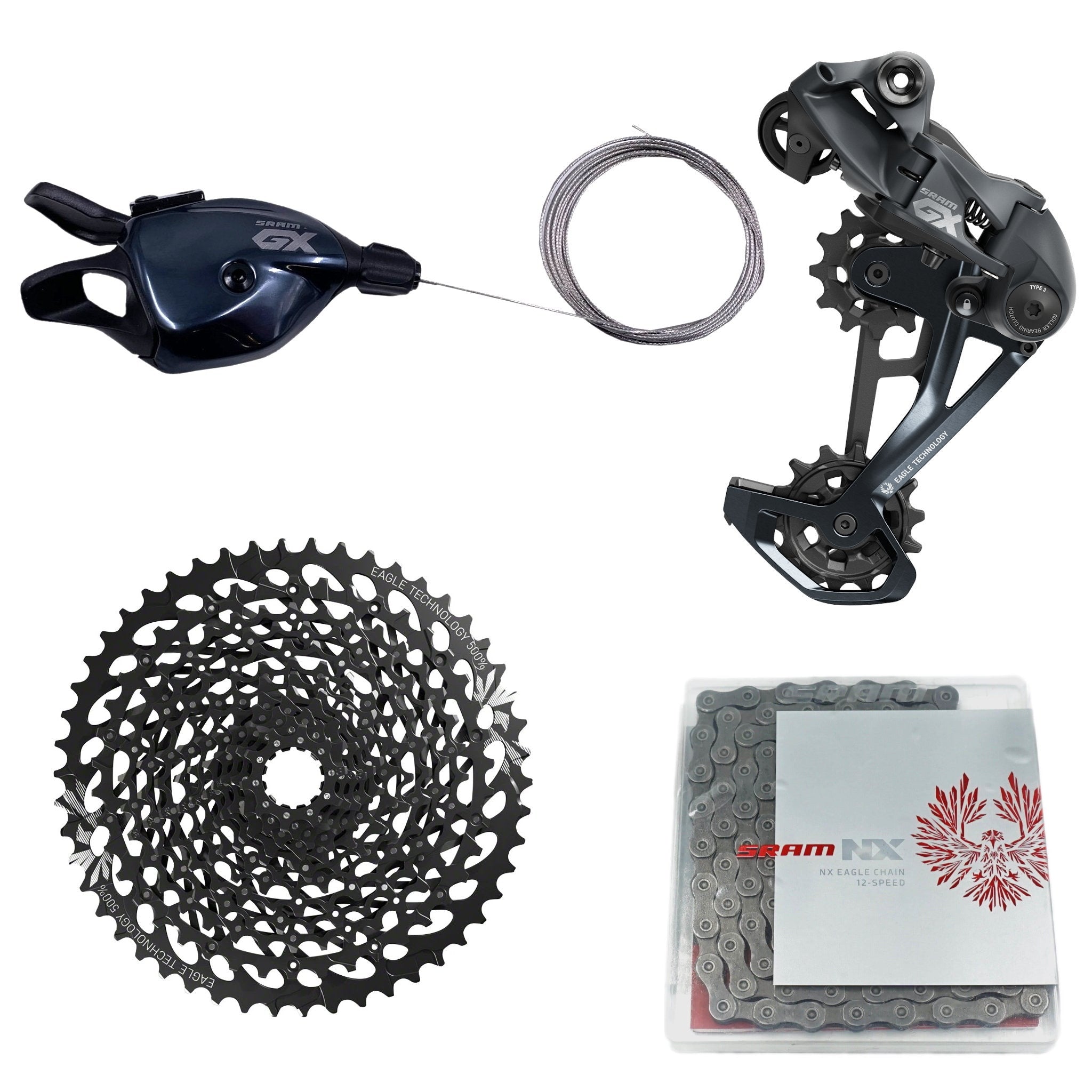 SRAM Eagle GX LUNAR XD 12 Speed 4 Piece Groupset Kit-w-NX Chain