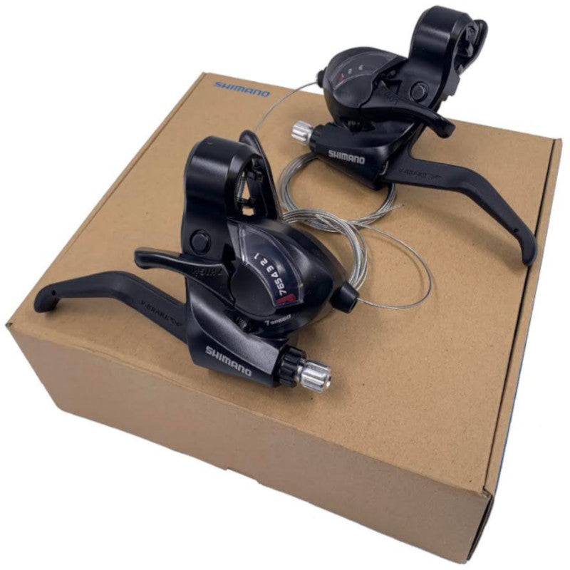 Shimano ST-EF41 3x7-Speed Trigger Shifter/Brake Set - The Bikesmiths